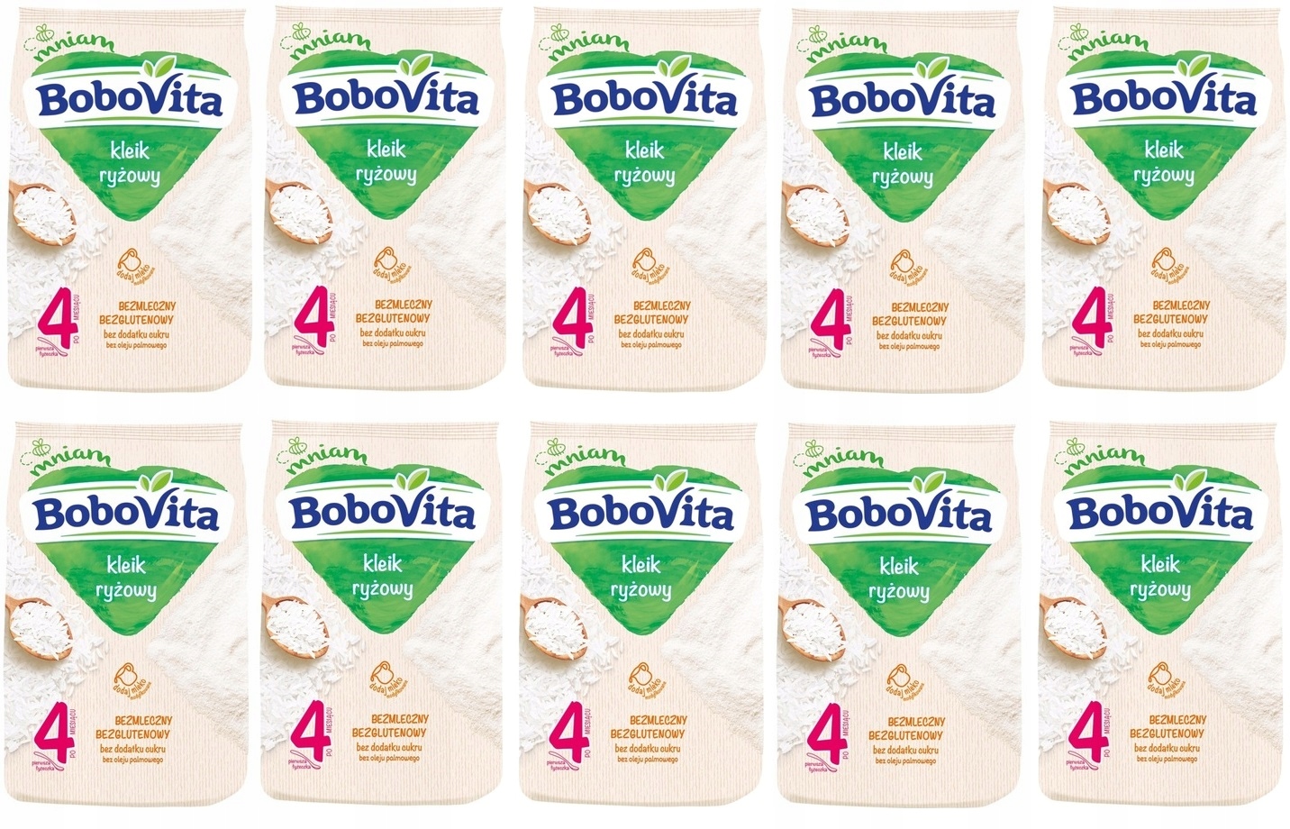 BOBOVITA KASZKA KLEIK RYŻOWY 4m+ 10x160g 10PAK