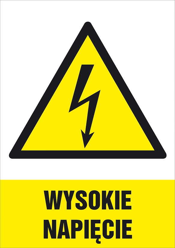 

40szt Naklejki Wysokie Napięcie Wzór Iso