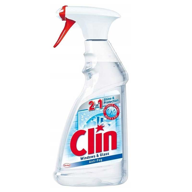 

Clin 2w1 płyn do mycia szyb luster Anti-Fog 500 ml