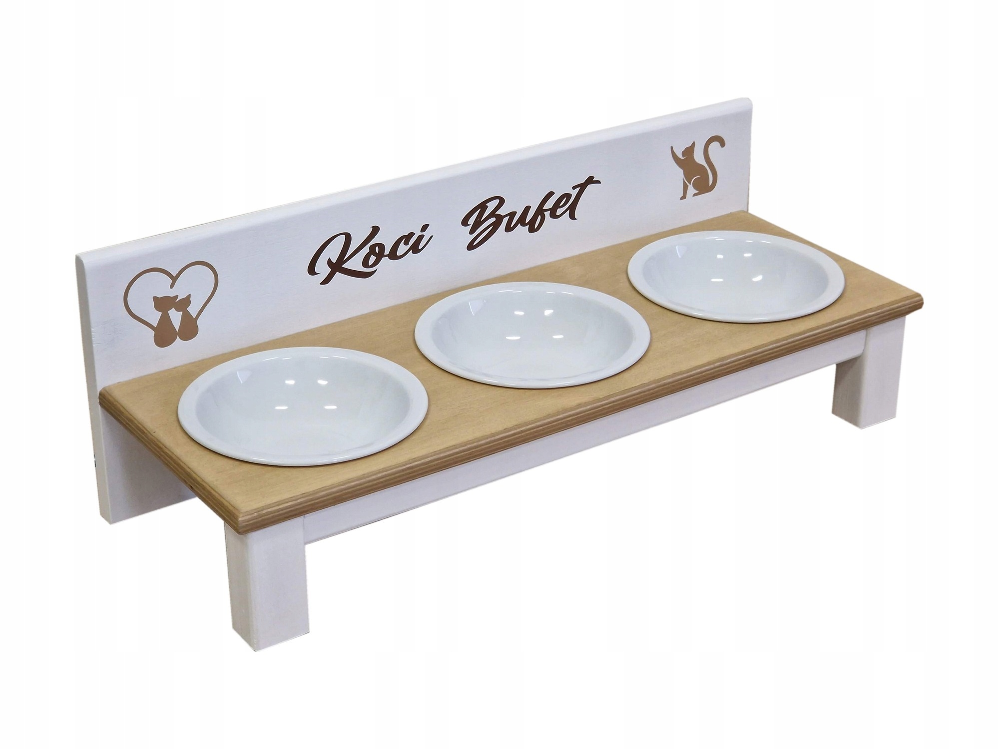 Levně Misky keramické pro velká plemena koček 3 x 16 cm 340 ml Potisk se jménem