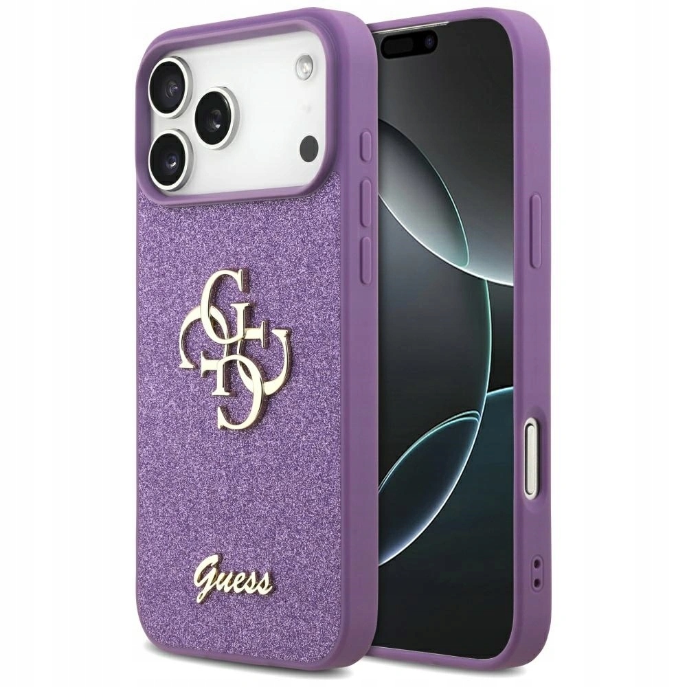 Pouzdro Guess Fixed Glitter Big 4G pro Apple iPhone 17 Pro Max lila