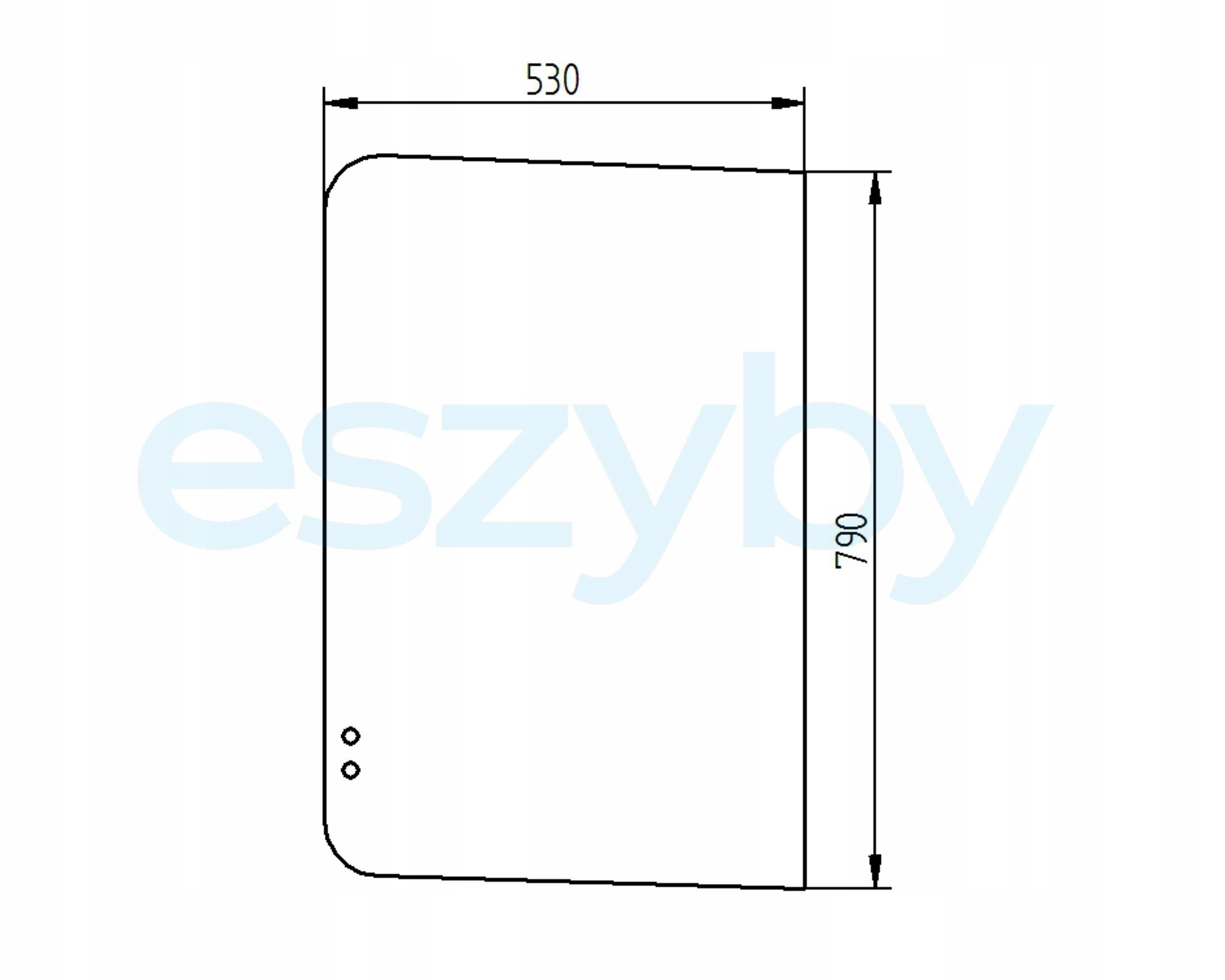 sklo minibagr Kubota KX057-4 boční pravé