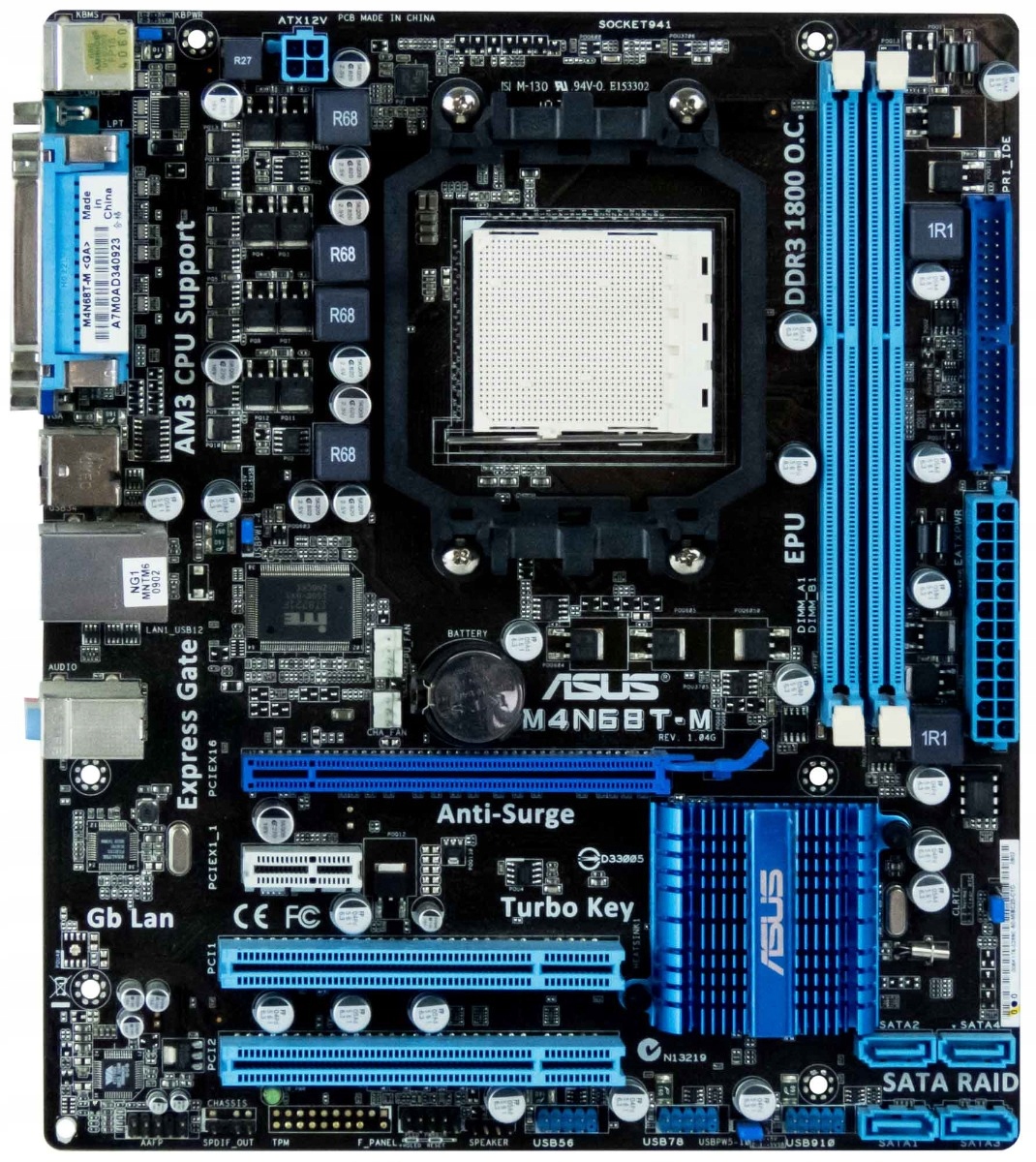 Asus M4N68T nVidia GeForce 7025 s.AM3 DDR3 Atx