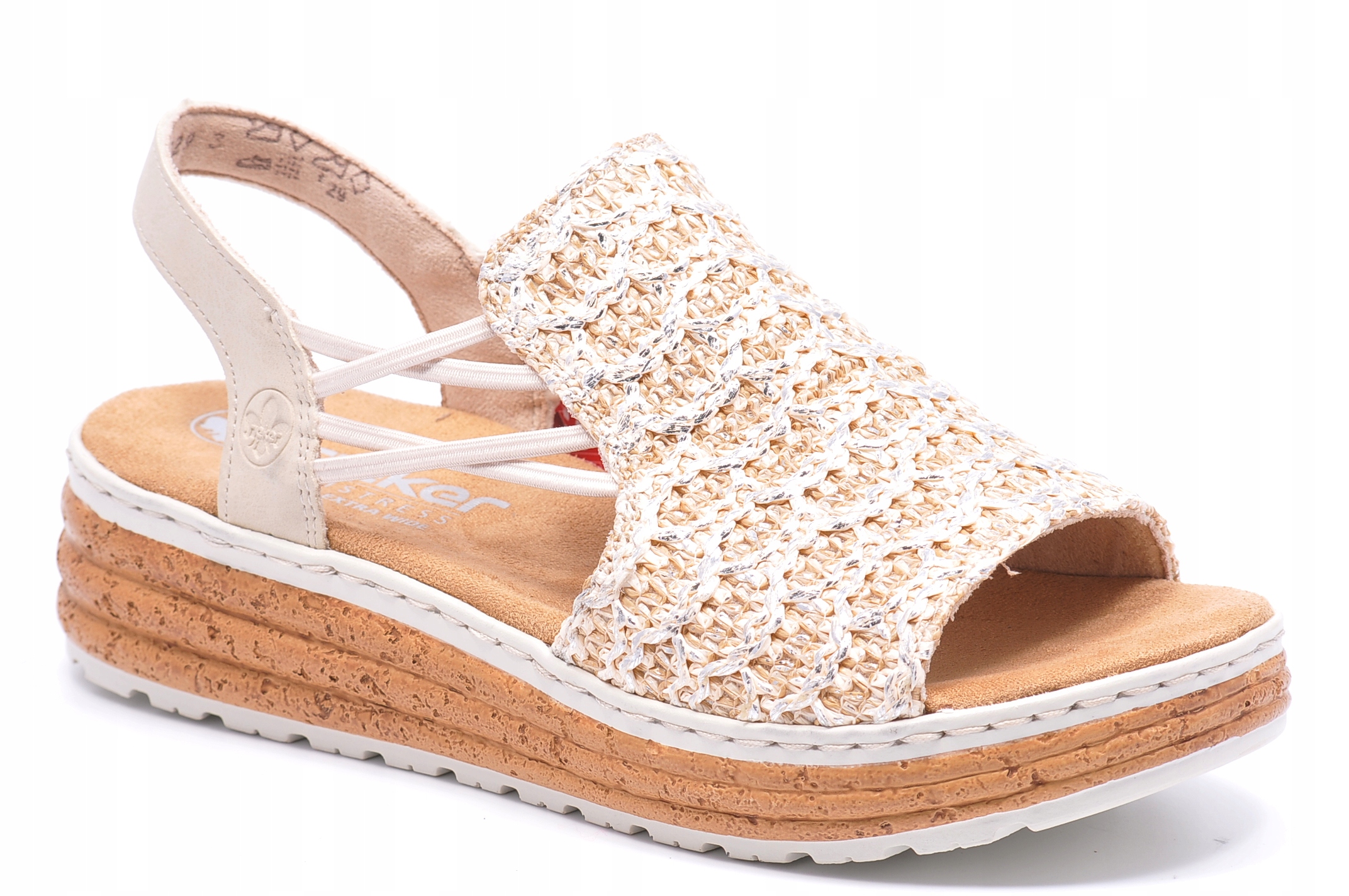 Sandály Rieker 62741-60 béžové, Velikost 38