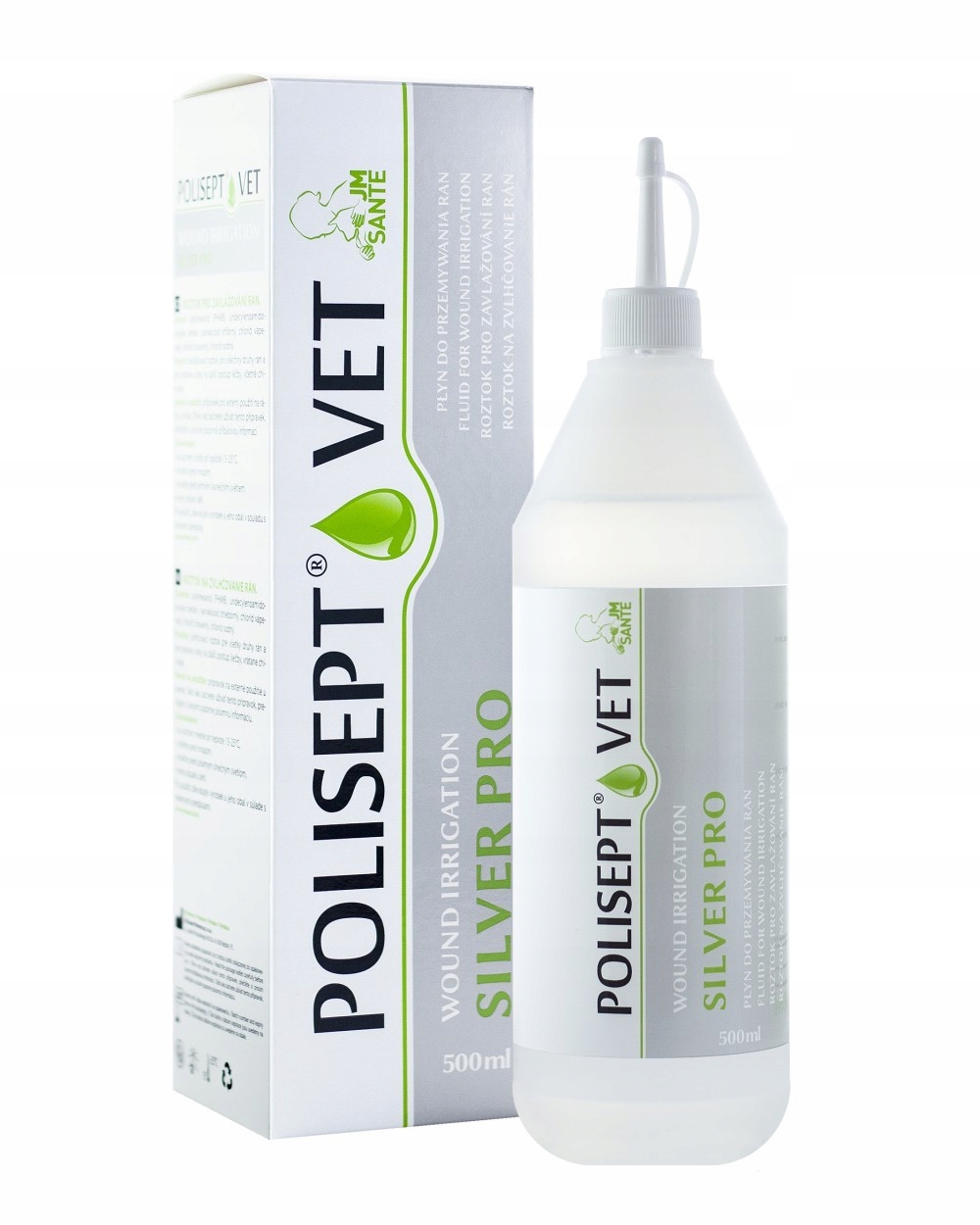 Polisept Vet Wound Irrigation Silver Pro na promývání ran 500 ml
