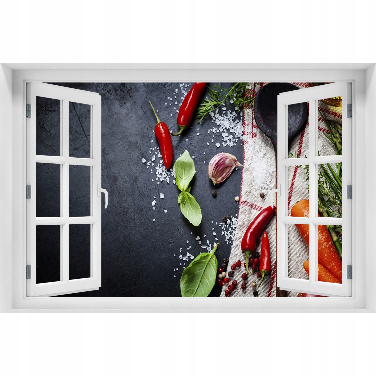 

3D Okno Naklejka samoprzylepna Składniki 150x100