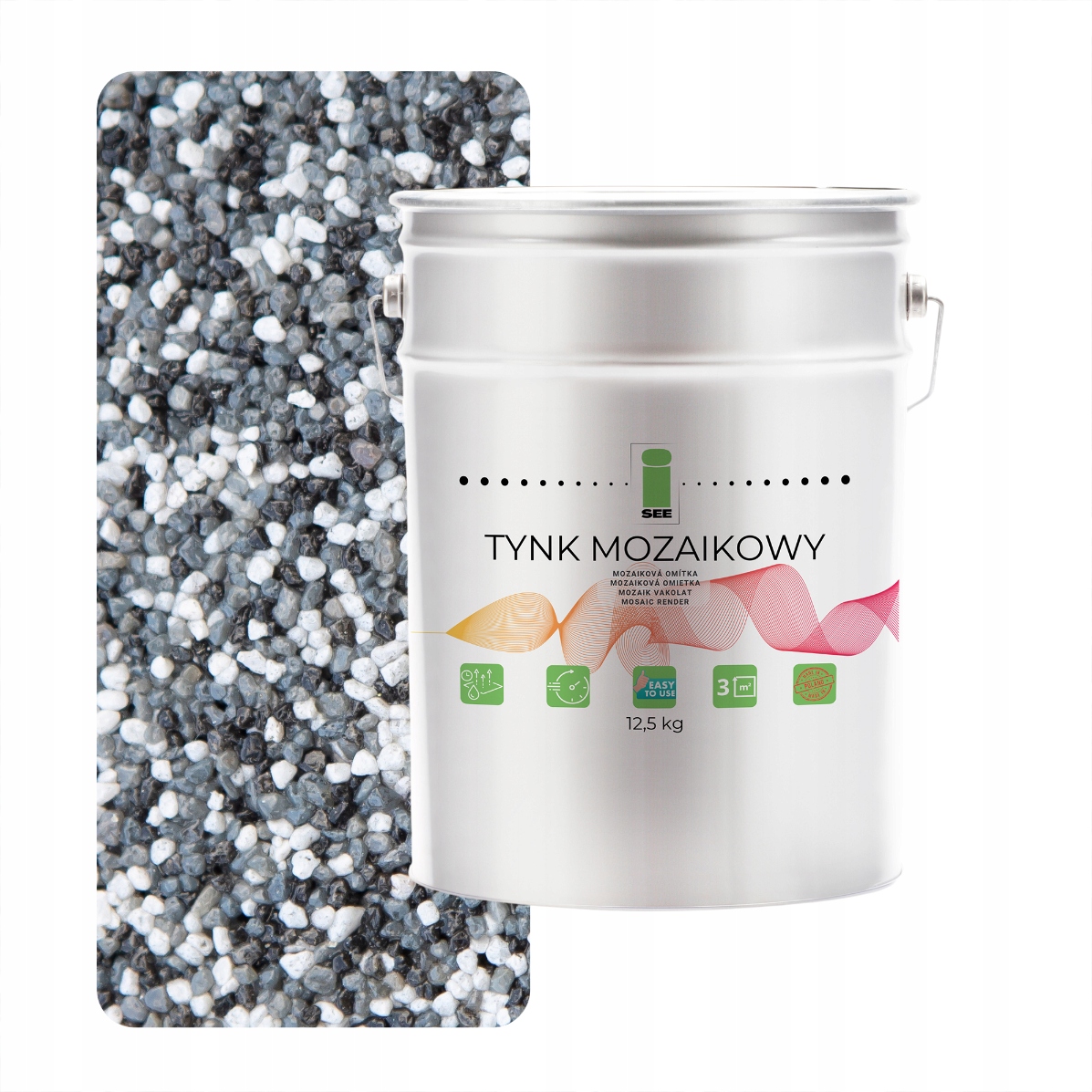 Mozaiková Omítka Šedá Marmolit Klasa 1 Mozaika 12,5 Kg Polský Výrobce