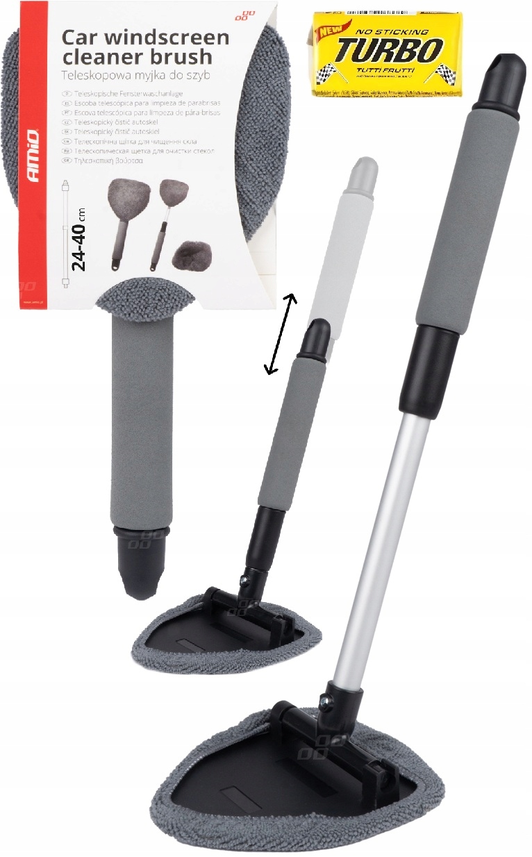Myjka teleskopowa wysuwana do mycia szyb okien mikrofibra do auta domu