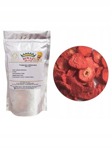 Levně Royal Brand jahody Jahoda Lyofilizovaná 100 g Celé Plátky Ovoce