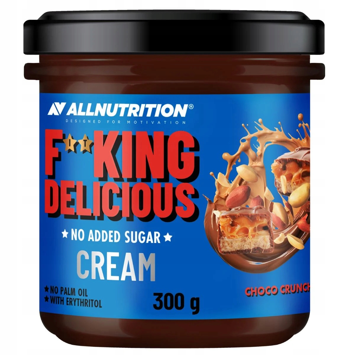 2x Allnutrition Fitking ořechovo-kakaový krém Slazený Erytritolem 300 g