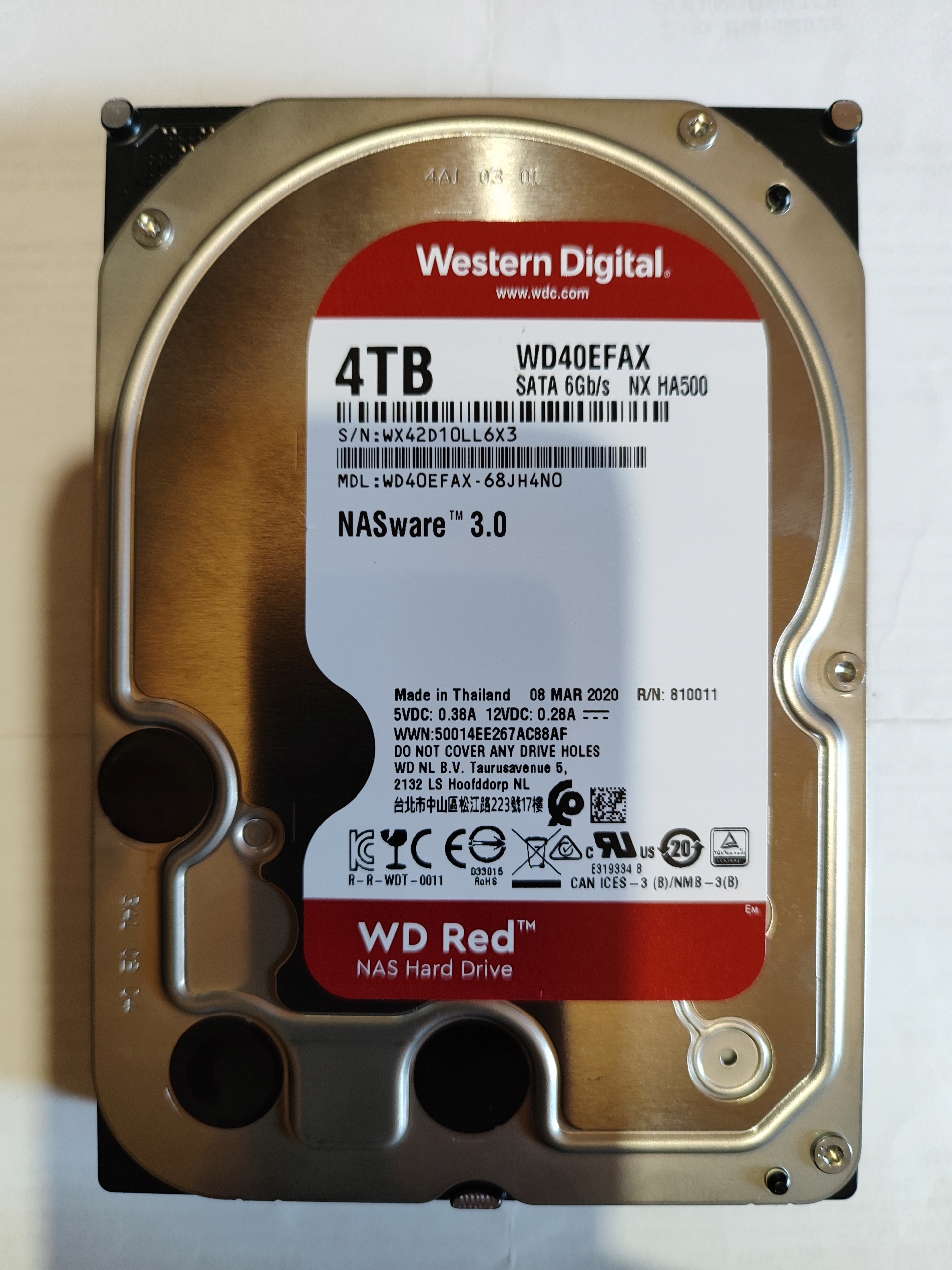 Dysk WD Red WD40EFAX NX HA500 NASware 3.0 4TB SATA III 3,5"