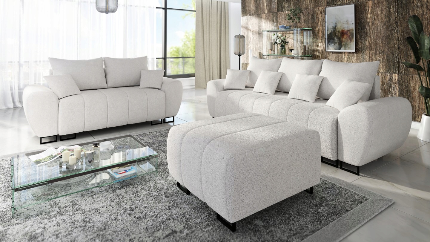 Модный набор для отдыха для гостиной диван 3 диван два пуфа Рагнар