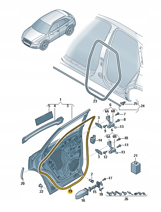 ОРИГИНАЛЬНЫЕ AUDI OE ZEWNETRZNA УПЛОТНИТЕЛЬ ДВЕРИ SAMOPRZYLEPNu0839912b