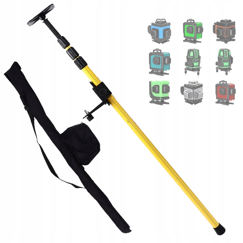 Nastavitelný teleskopický držák pro laserovou vodováhu 1/4'' 5/8''