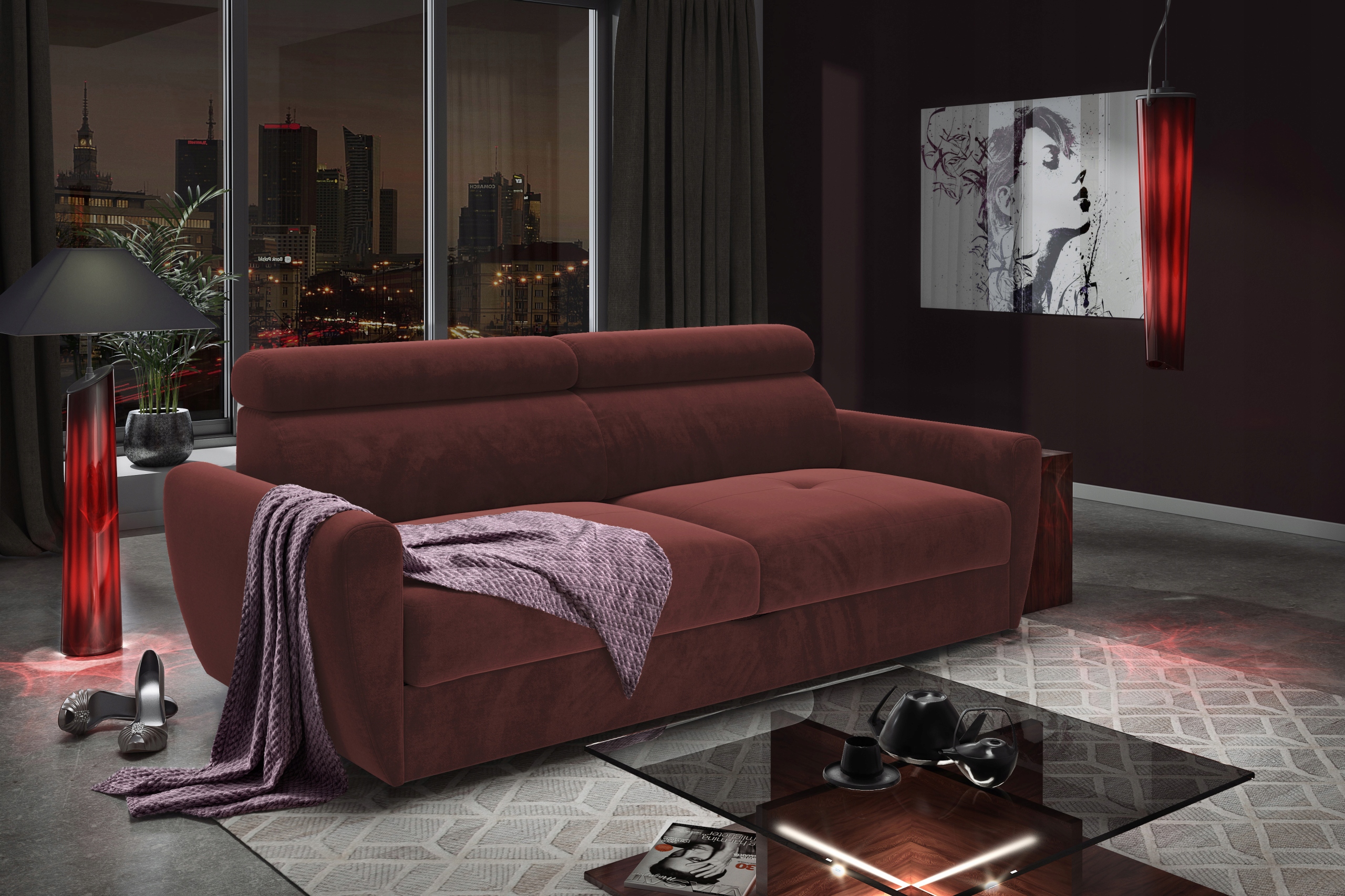 

Sofa Kanapa Matteo Regulowane zagłówki