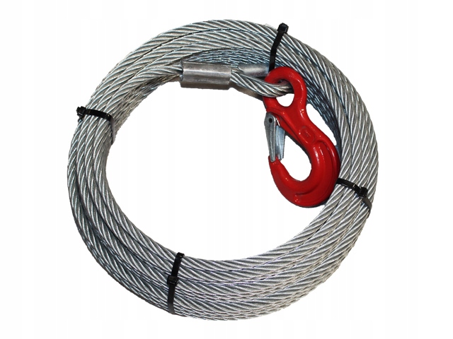 

lina stalowa z hakiem Hs 12mm x 10m 10,2t 6x36
