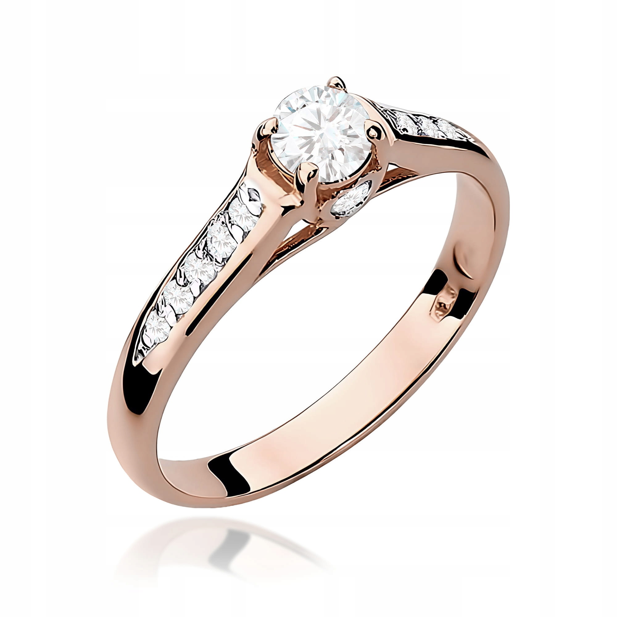 Prstýnek z růžového zlata 585 s brilianty 0,33 ct