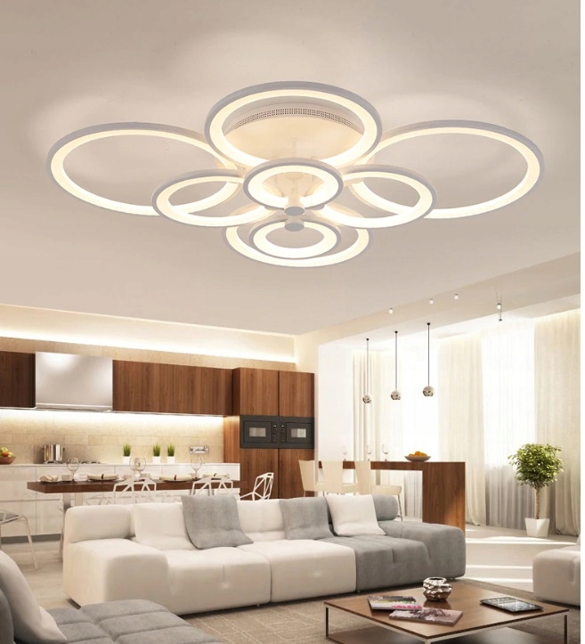 LAMPA LED RING LAMPA SUFITOWA PLAFON RING 2*4 W + Pilot Kształt okrągły