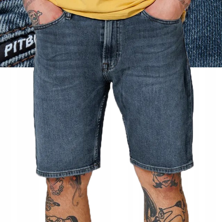 Pánské džínové šortky Pitbull Medium Wash Highlander Kraťasy Jeans