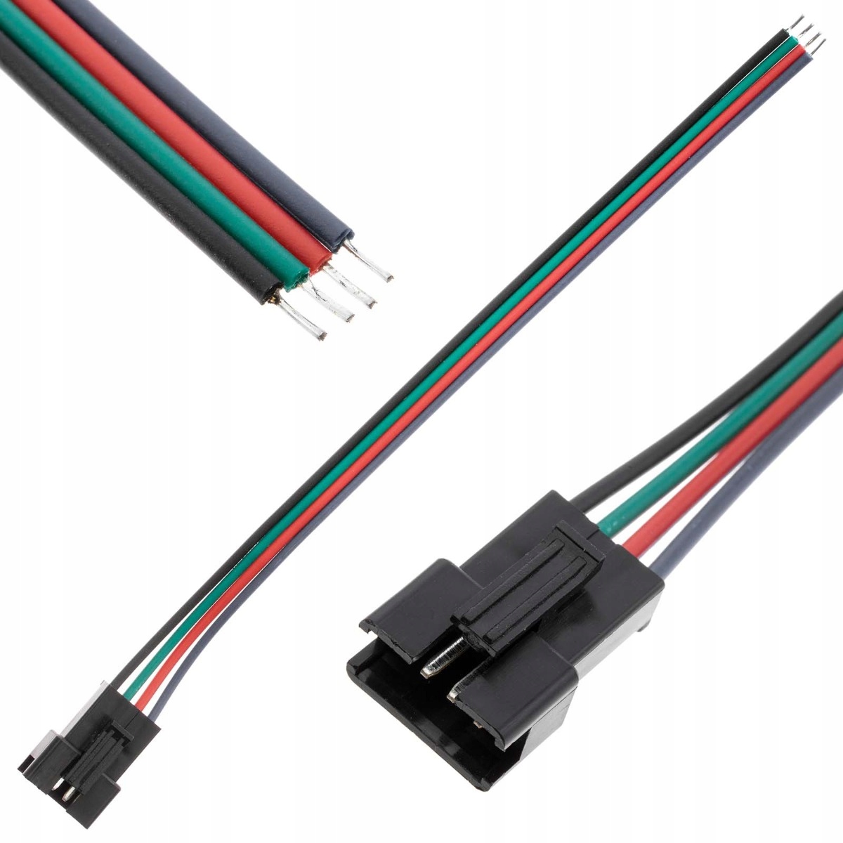 

Złączka męska do taśmy Led 4PIN Rgb z przewodem
