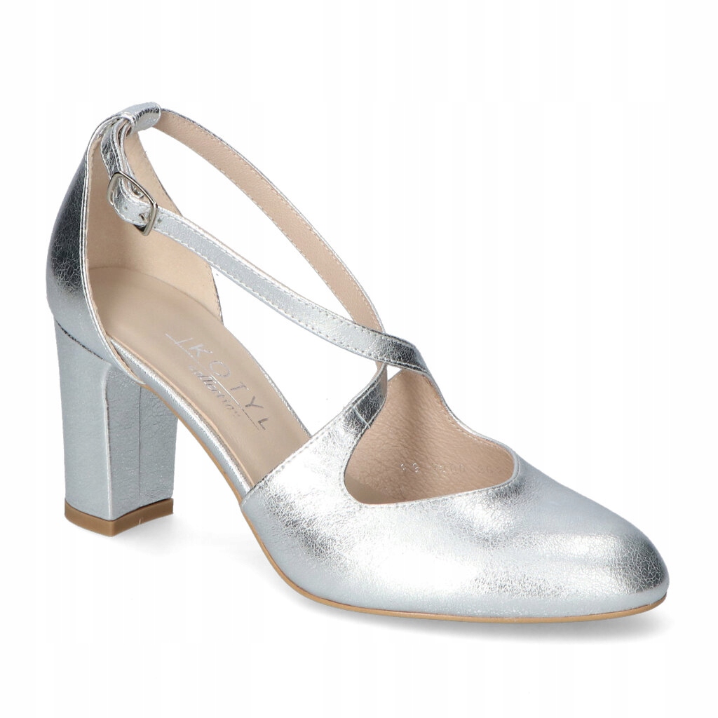 Lodičky Kotyl 7080 Stříbrné světlé lico 39