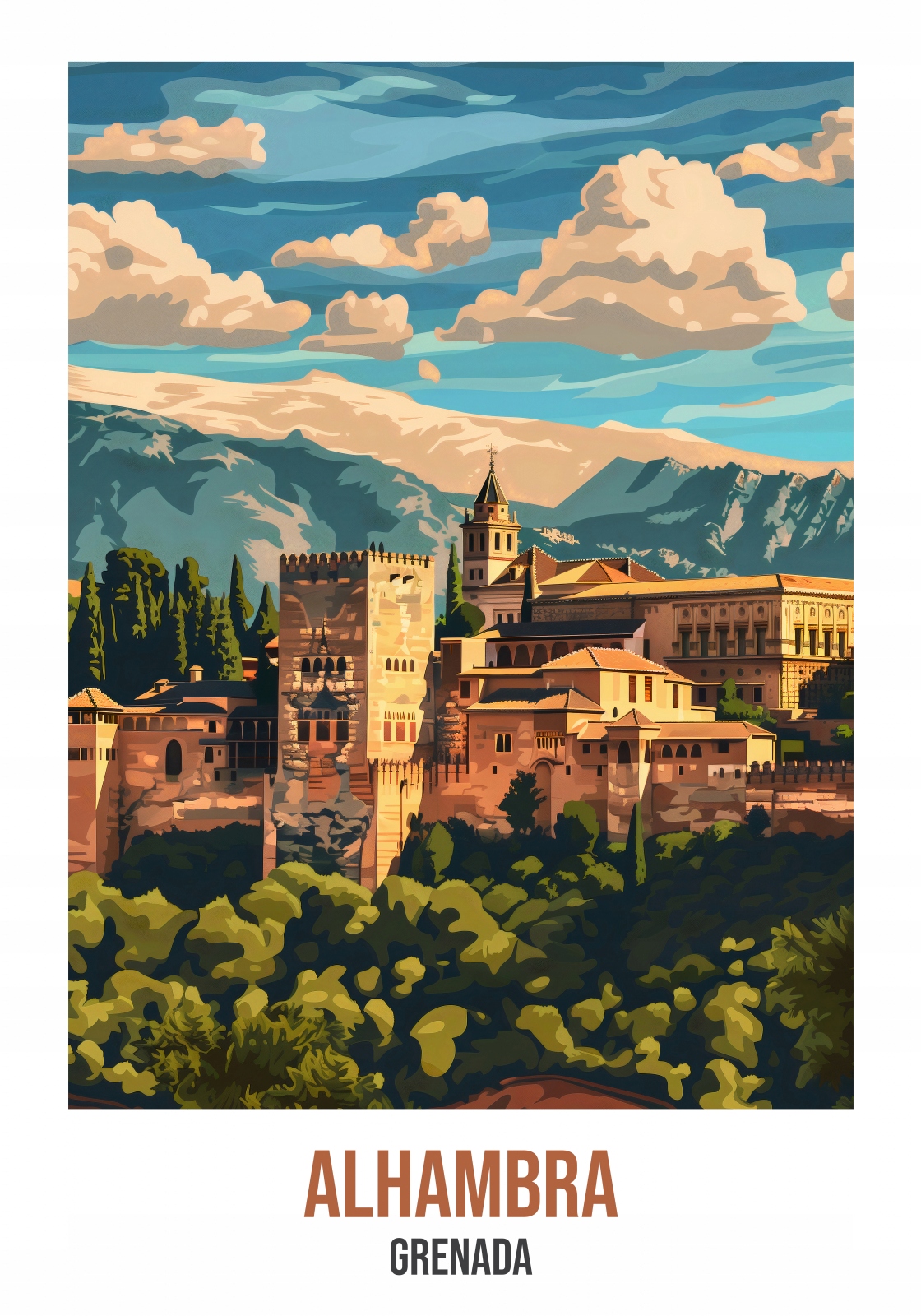Plakát 70x100 cm Alhambra