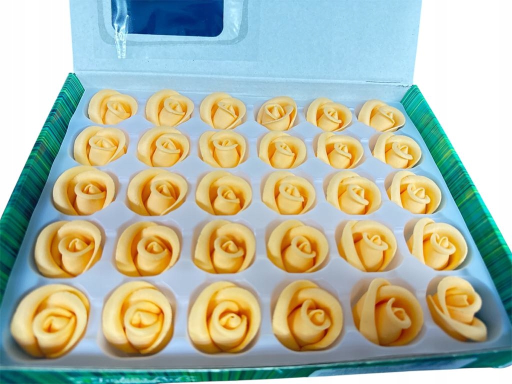 Levně id_237dp Cukrové Růže 30ks Dort Dekorace Růže Pomerančové Lososová Oranžová