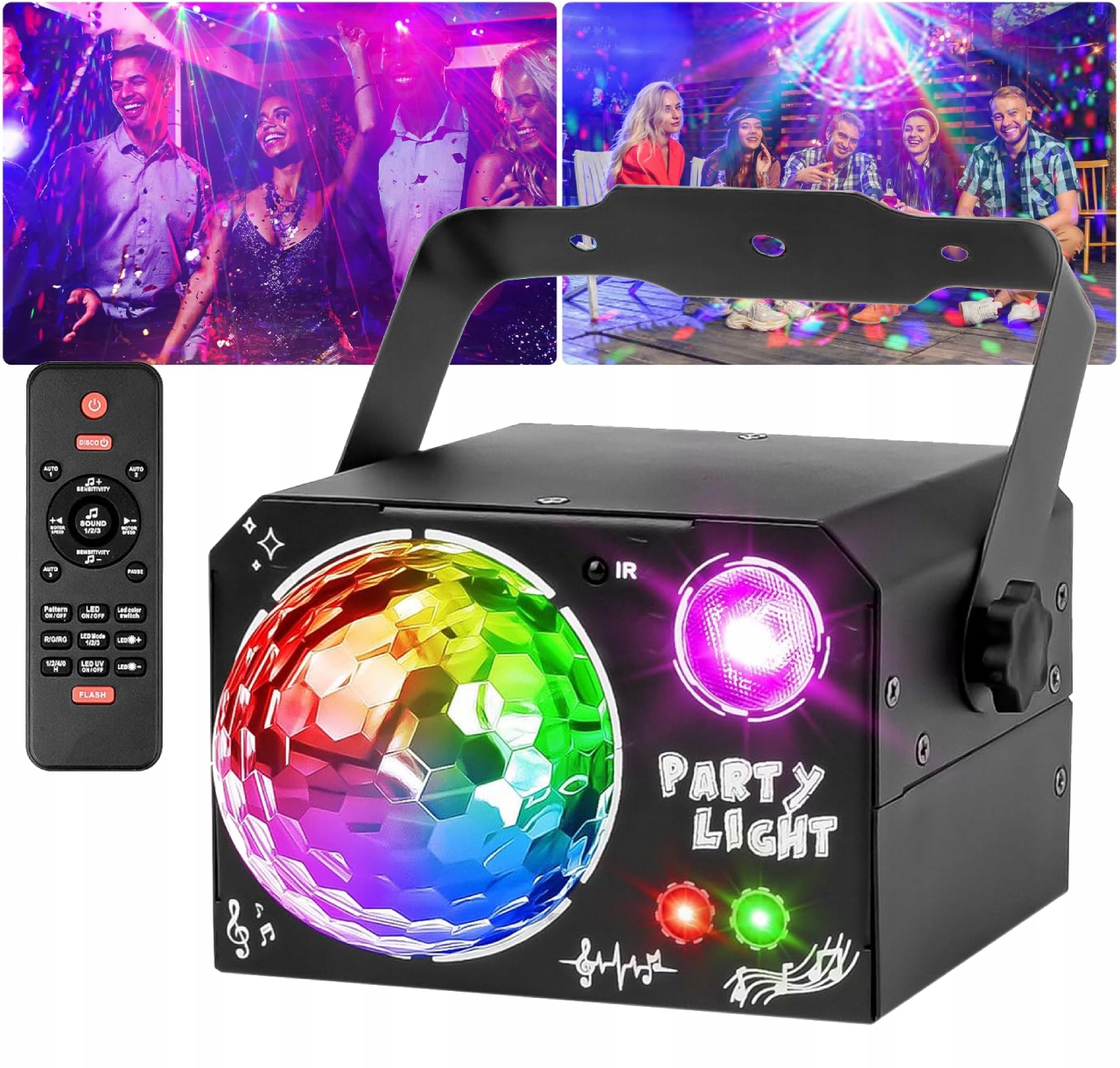 Led reflektor Rgb Uv 4v1 Světlo okolí Dálkově ovládaná diskotéka