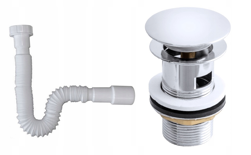 

Syfon Butelkowy Umywalkowy Półsyfon Korek Klikklak