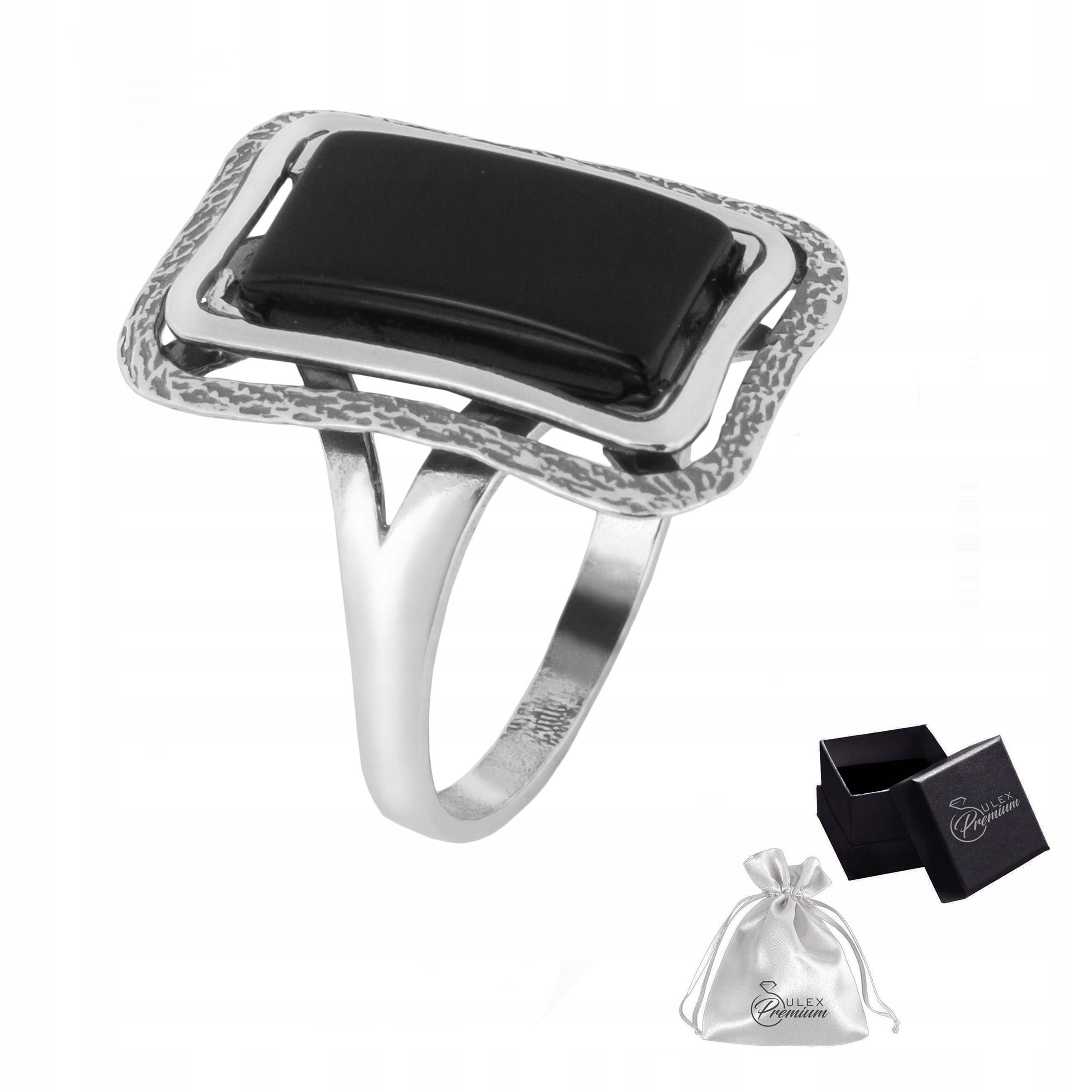 Elegantní klasický Prstýnek s Onyxem stříbro ryzost 925 jako Dárek vel. 19