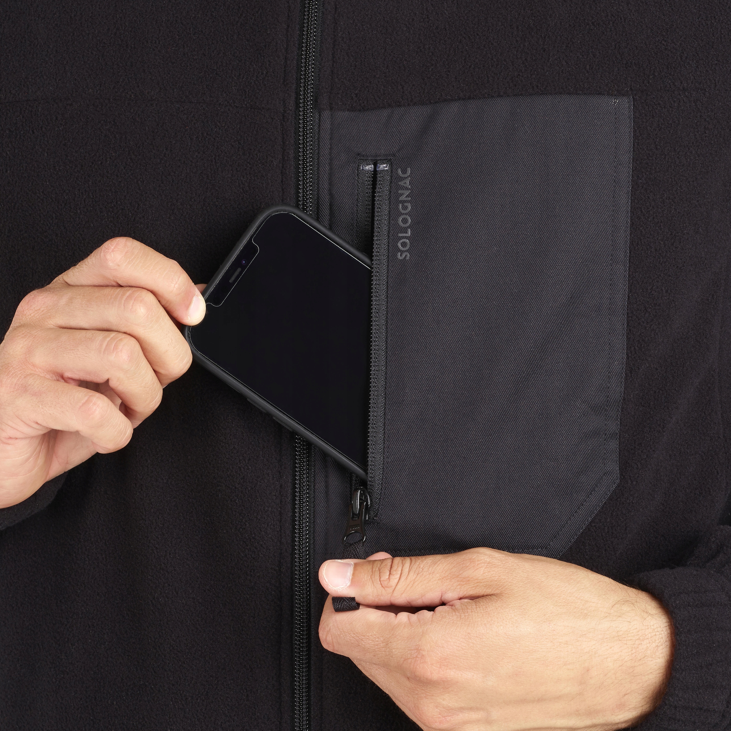 SOLOGNAC POLAR MYŚLIWSKI CIEPŁY BLUZA POLAROWA XL Rodzaj Bez kaptura Rozpinane