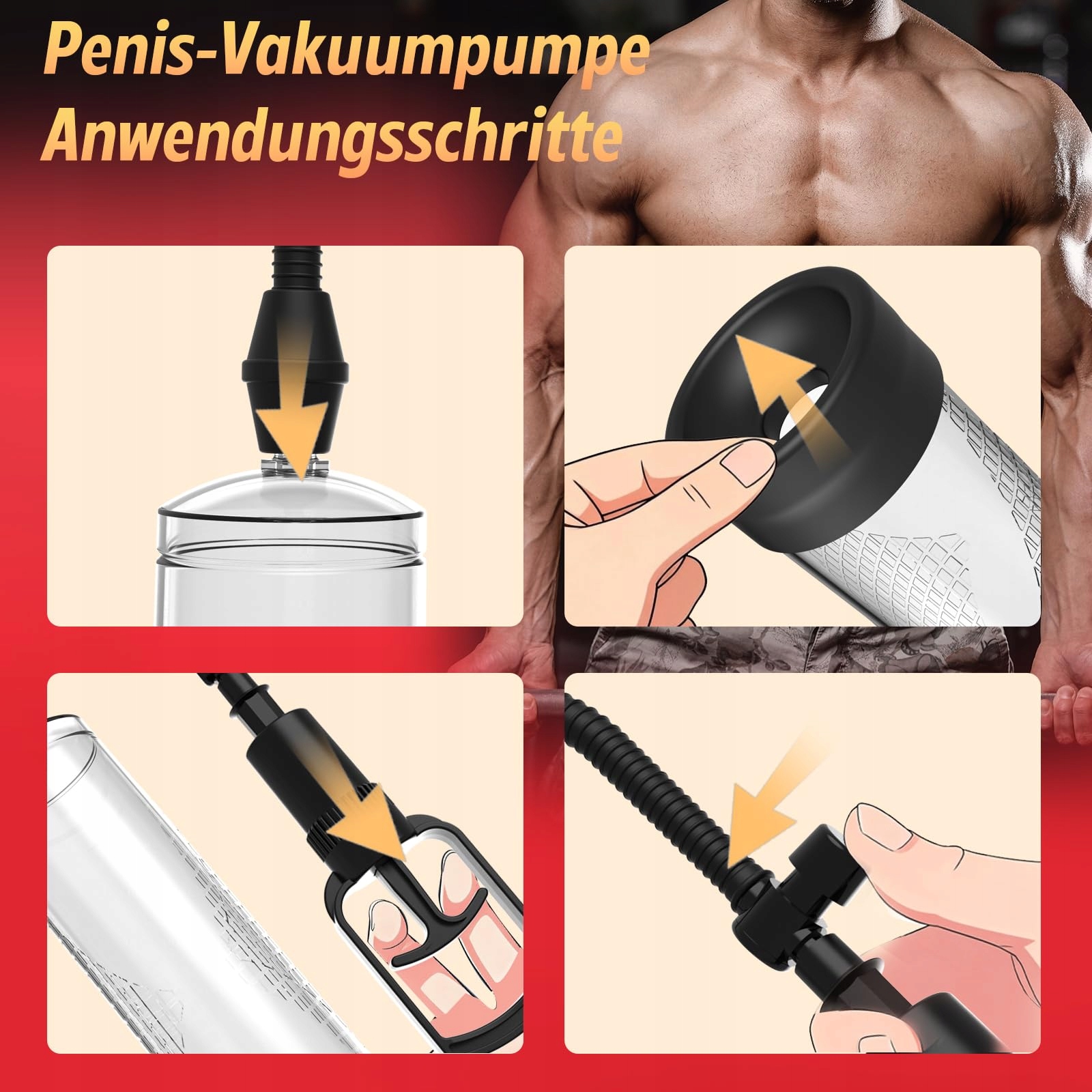 QRRQ Wielofunkcyjna Pompa do Penisa Zwiększenie Erekcji Zestaw dla Mężczyzn — miniatura 6