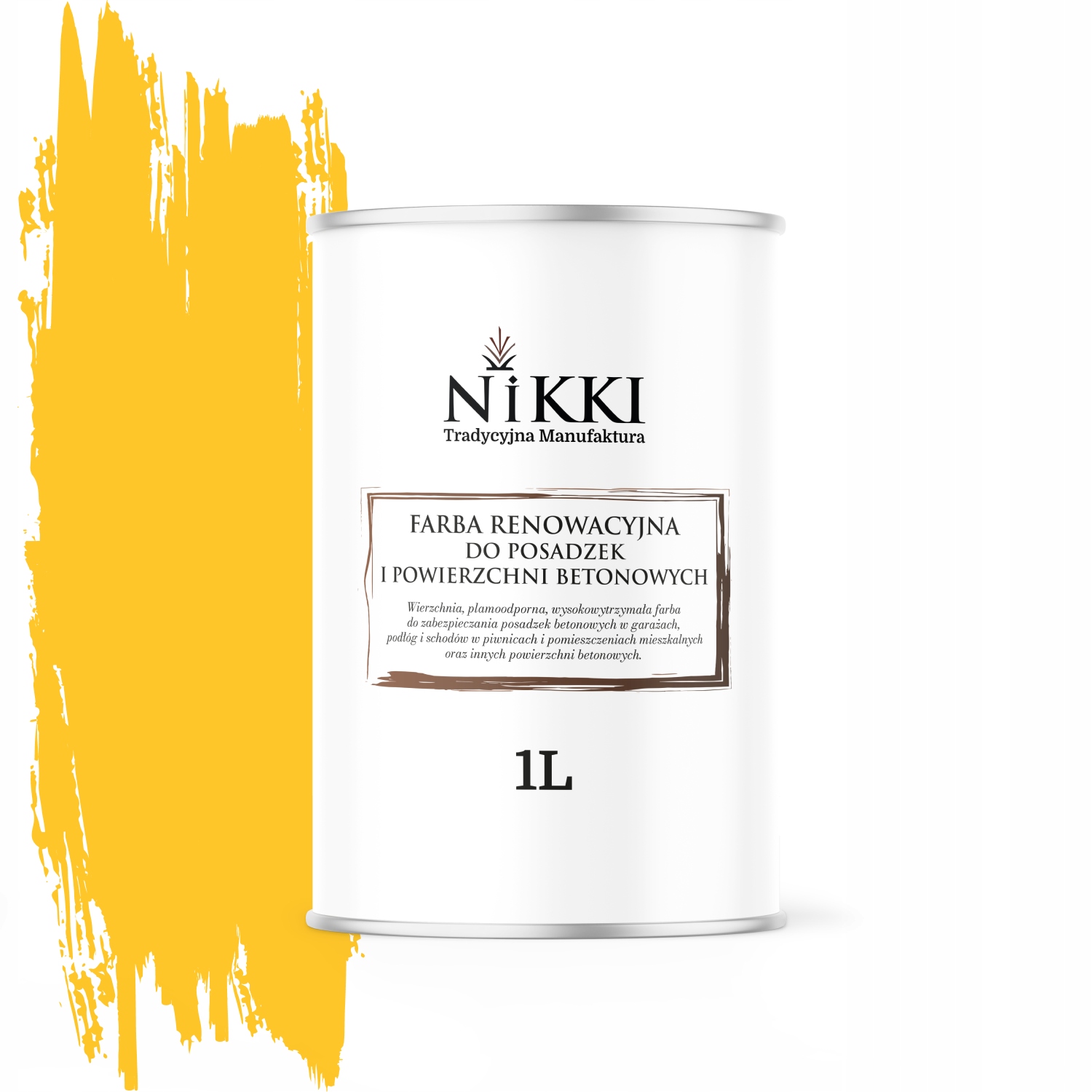 Farba Na Renováciu Betónových Podláh 1 L Žltá Výstražná RAL1023 Saténová
