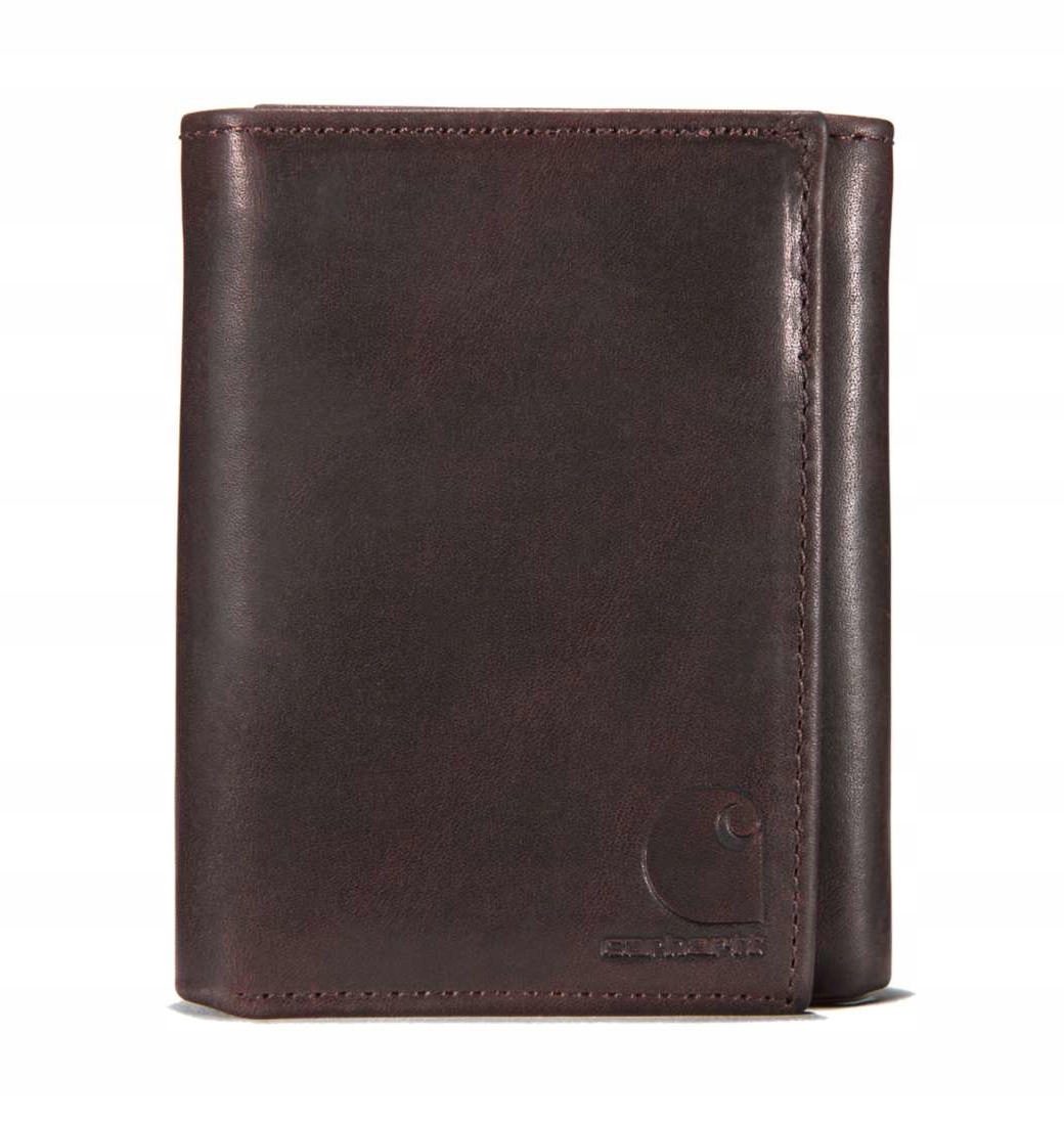 Peněženka Carhartt Oil Tan Trifold Dark Brown