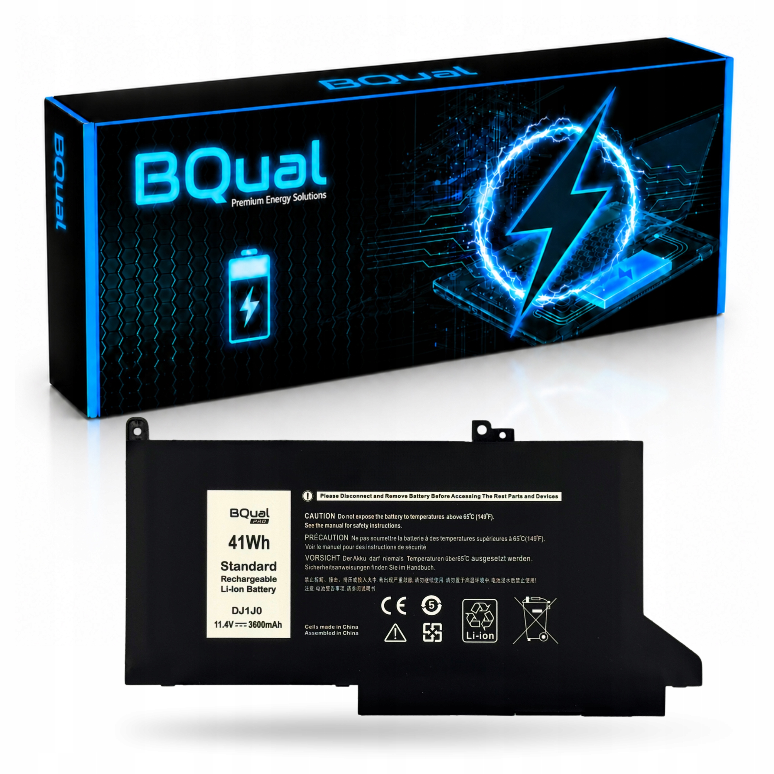 Bateria DJ1J0 do laptopa Dell Inspiron 7390 7280 Latitude 7290 7390 7480