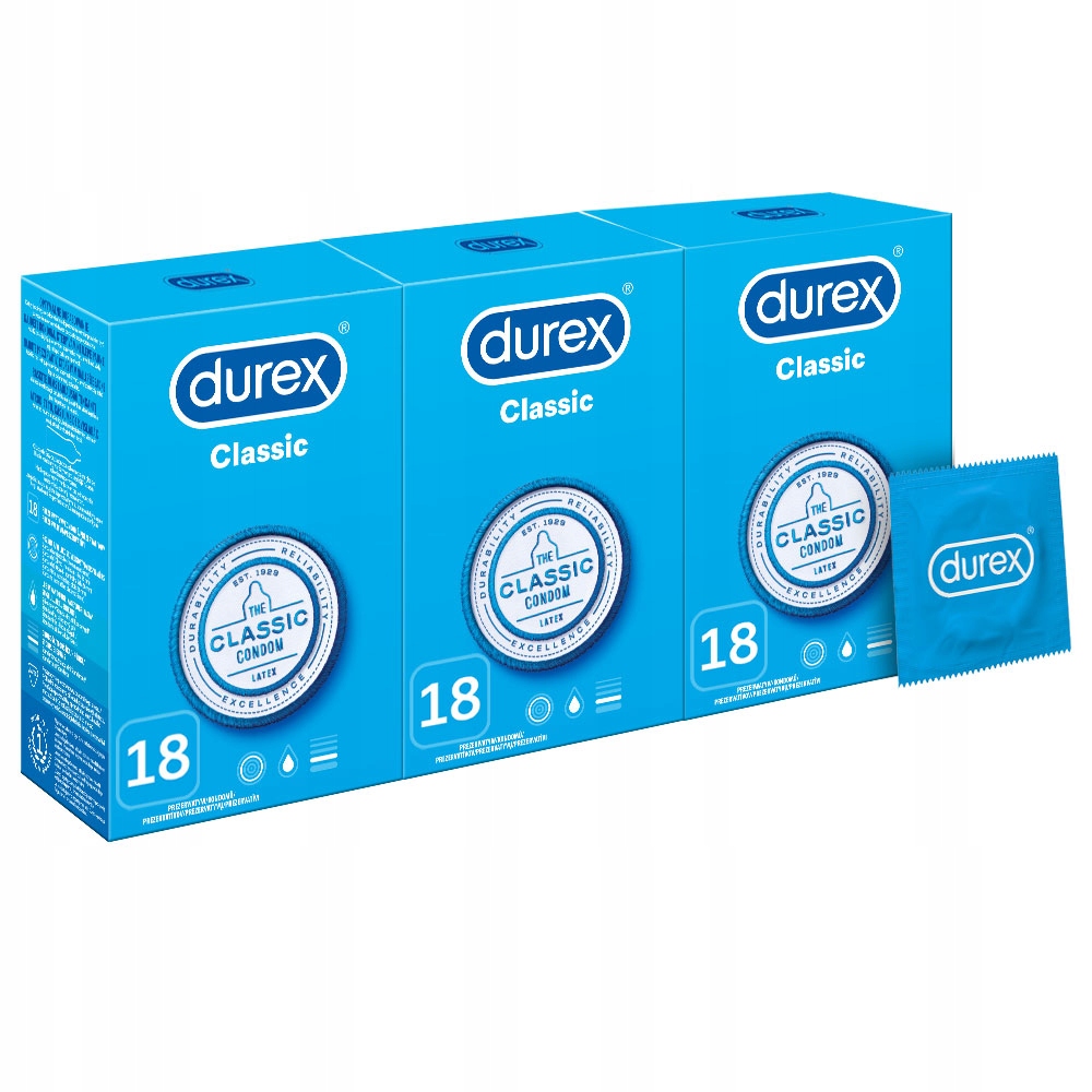 

Durex prezerwatywy Classic 54 szt Zestaw