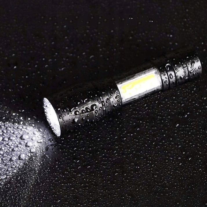 MAŁA LATARKA TAKTYCZNA KIESZONKOWA USB LED XPE COB Model HOBBY ROWER AKCESORIA