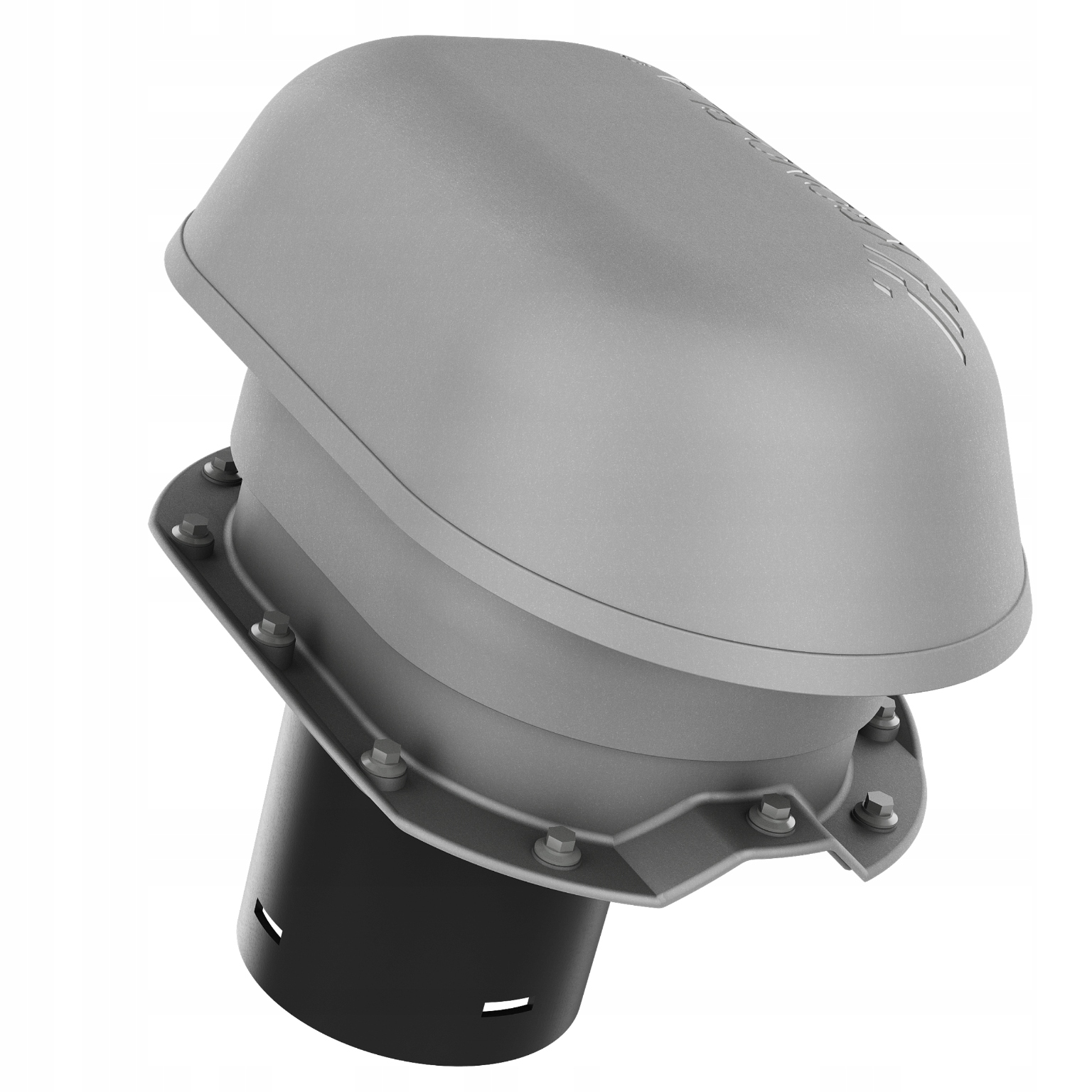 Větrací komín fi125 Trapez T35 Grafit Metalic 9007