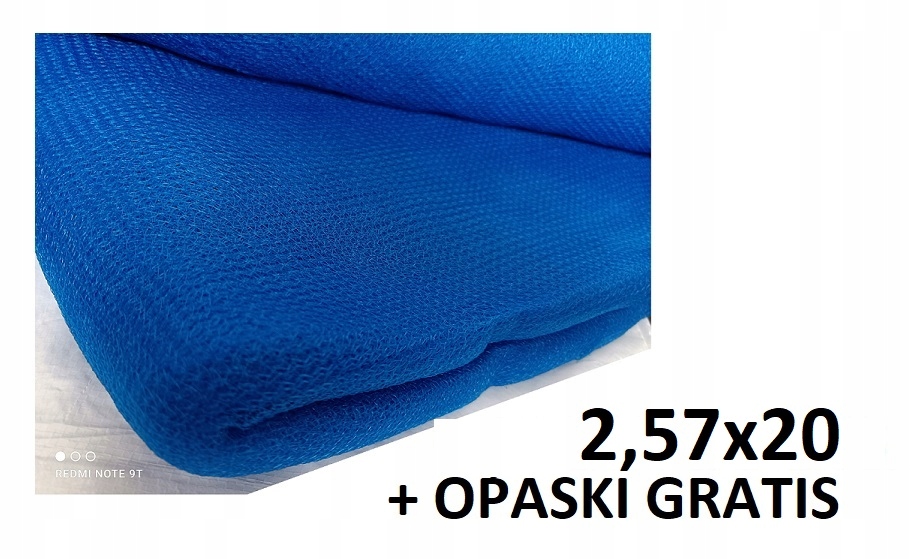 Siatka na rusztowanie rusztowaniowa 2,57x20m Niebieska Opaski