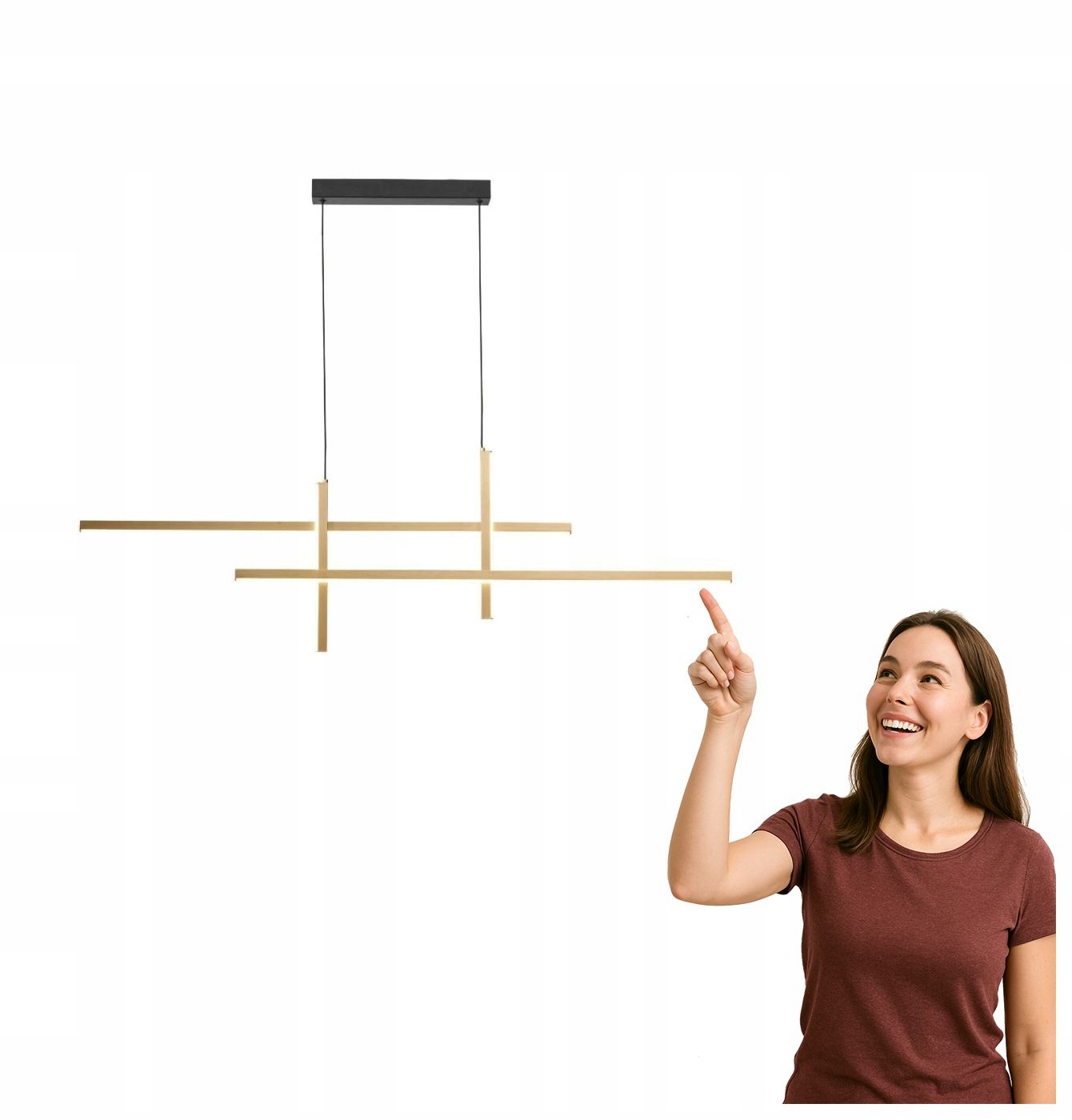 Závěsná Led lampa 42W Edge 22008P-BK/GD Zuma Line