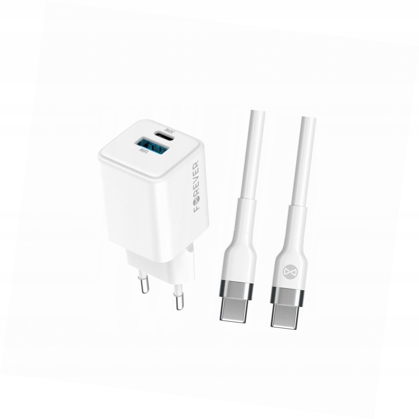 Szybka ładowarka GaN 30W 2 wejścia długim z kablem 2m do Xiaomi 12T Pro