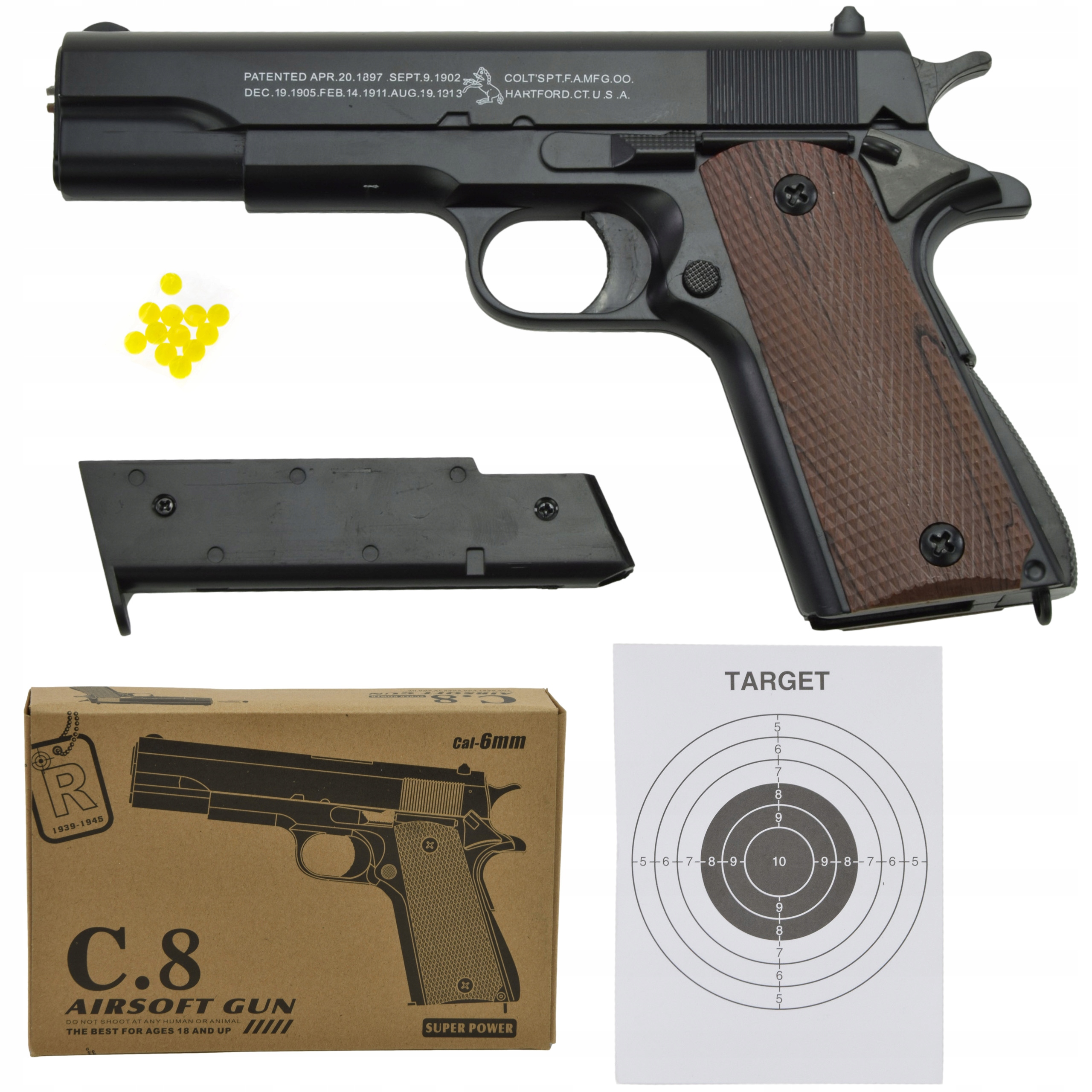 REPLIKA METAL ASG BROŃ PISTOLET NA KULKI KARABIN Materiał metal plastik