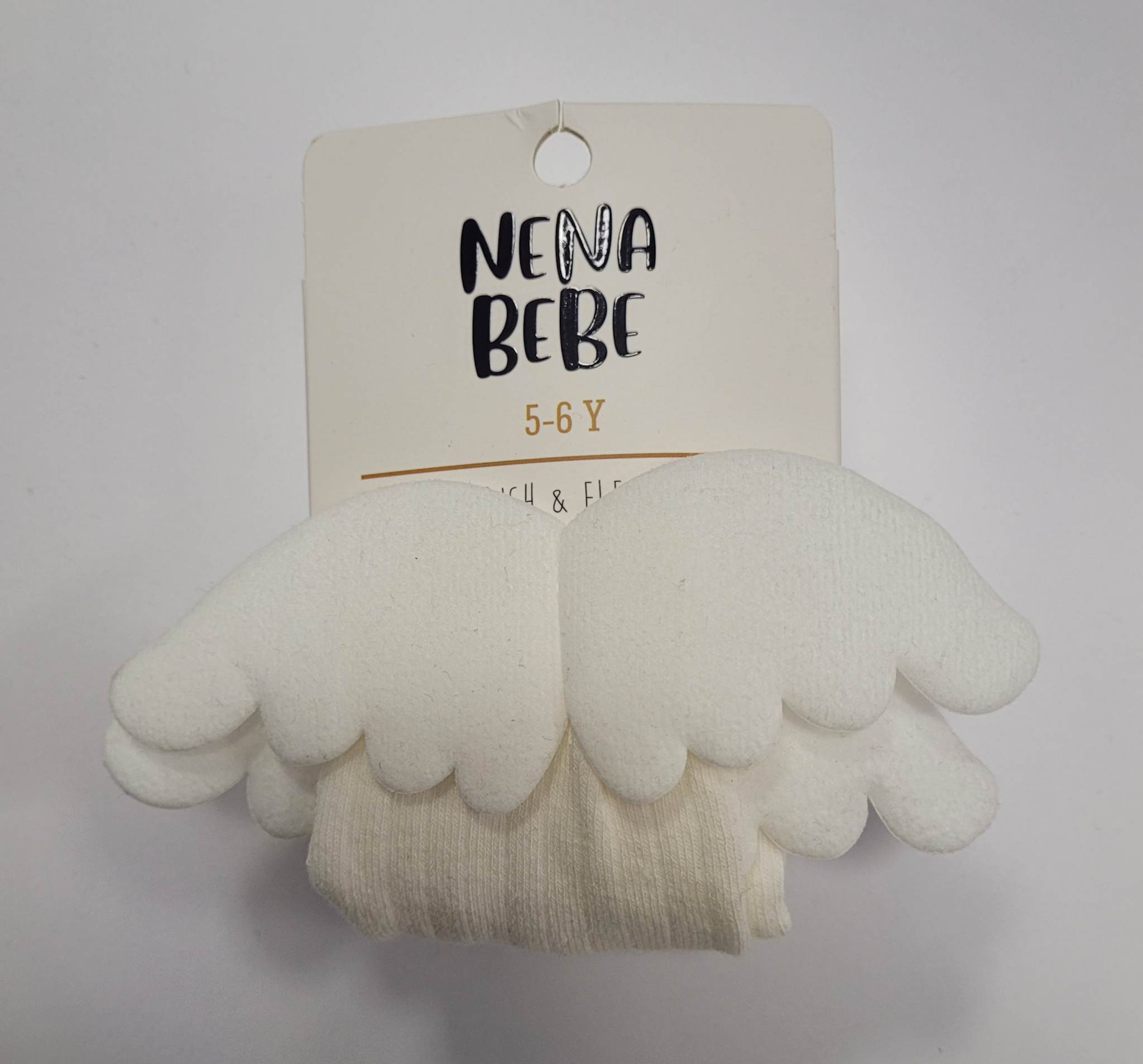 

Nena Bebe Rajstopy Prążki Skrzydełka Krem 5-6 L