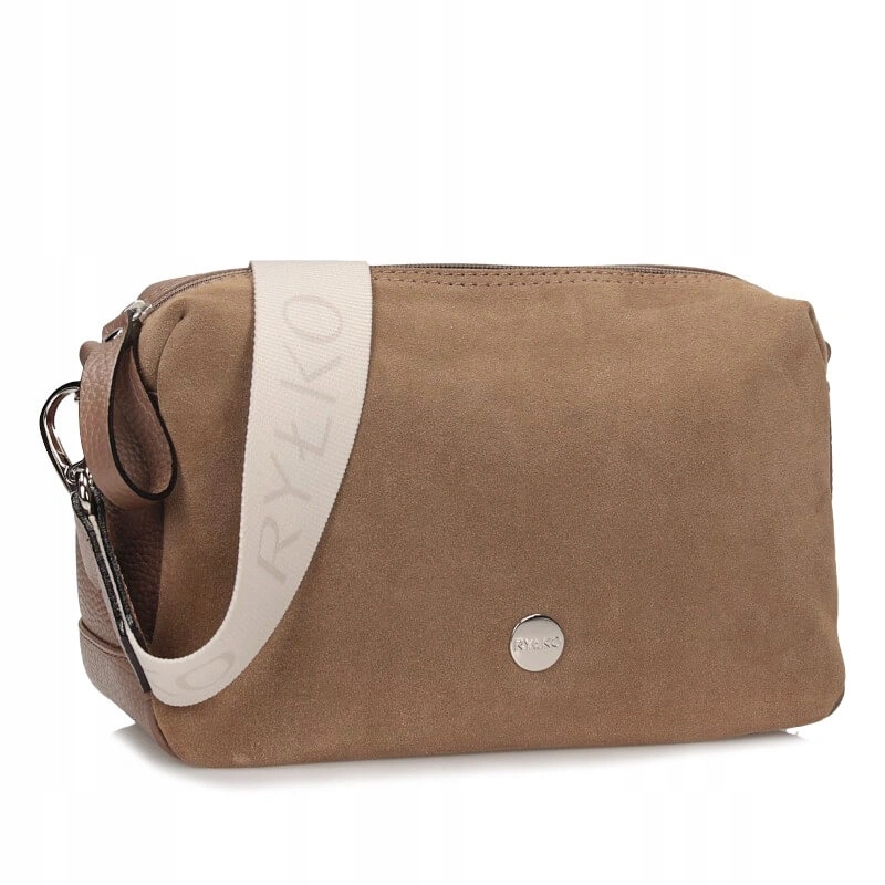 Dámská kabelka Ryłko R30148TB_8QP hnědá kabelka přes rameno semišová