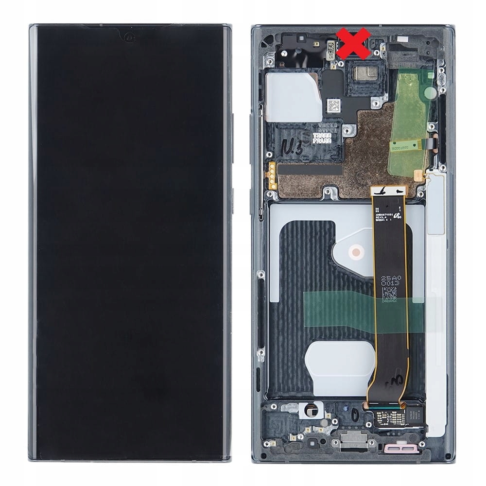 Org LCD displej Samsung Note 20 Ultra N985/986 Černý S Rámečkem