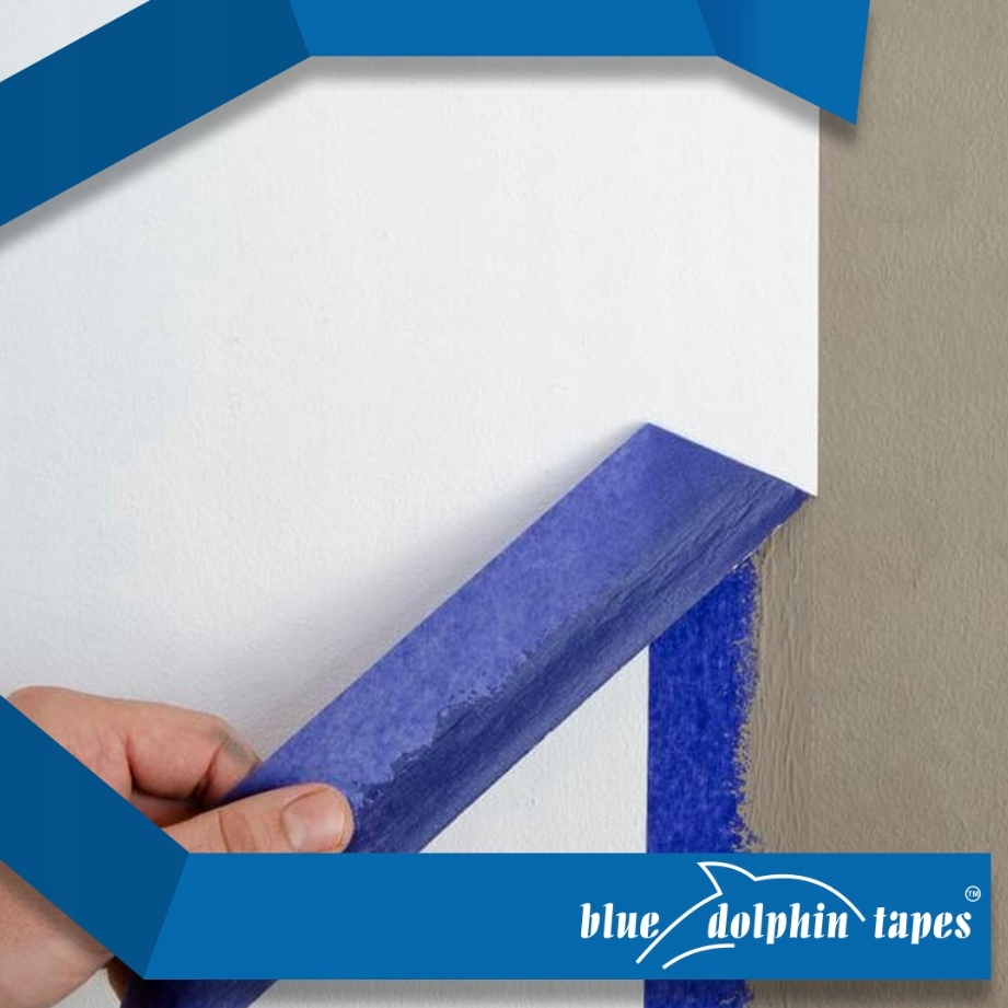 TAŚMA MALARSKA NIEBIESKA PAPIEROWA 48mm x 50m BLUE DOLPHIN Długość 50 m