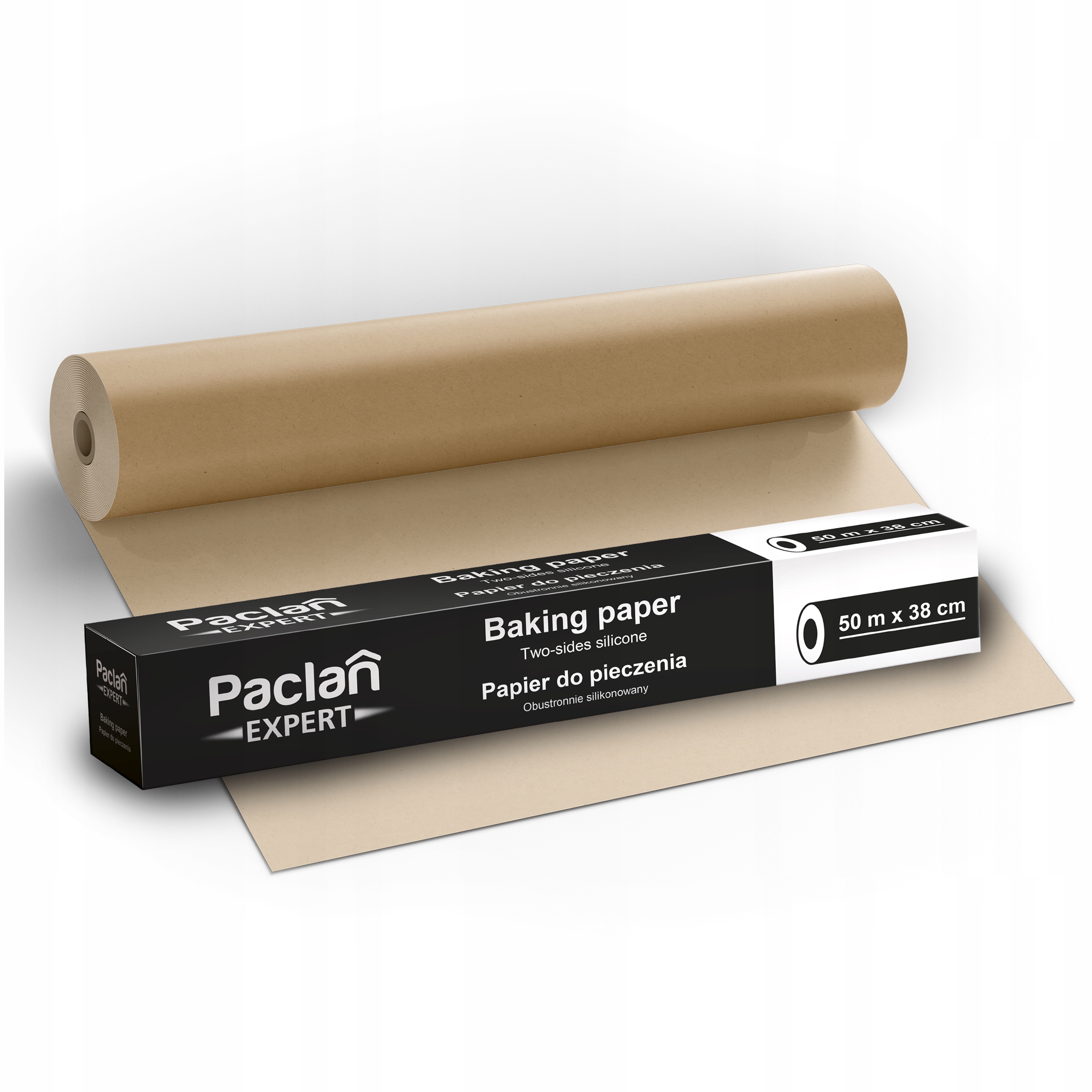 PAPIER DO PIECZENIA 50M X 38CM SILIKONOWANY BRĄZOWY PACLAN EXPERT