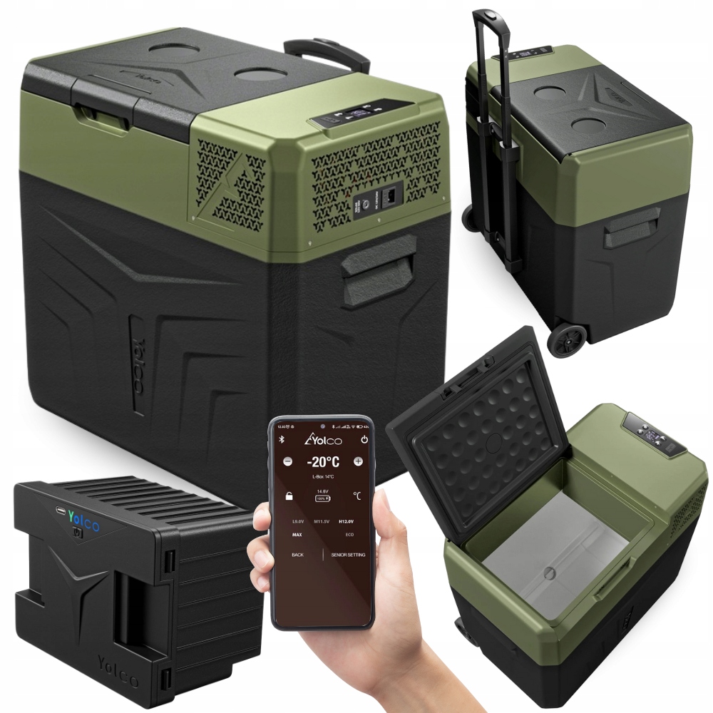 Lodówka przenośna kompresorowa Yolco BCX50 Bluetooth Do Kampera +bateria