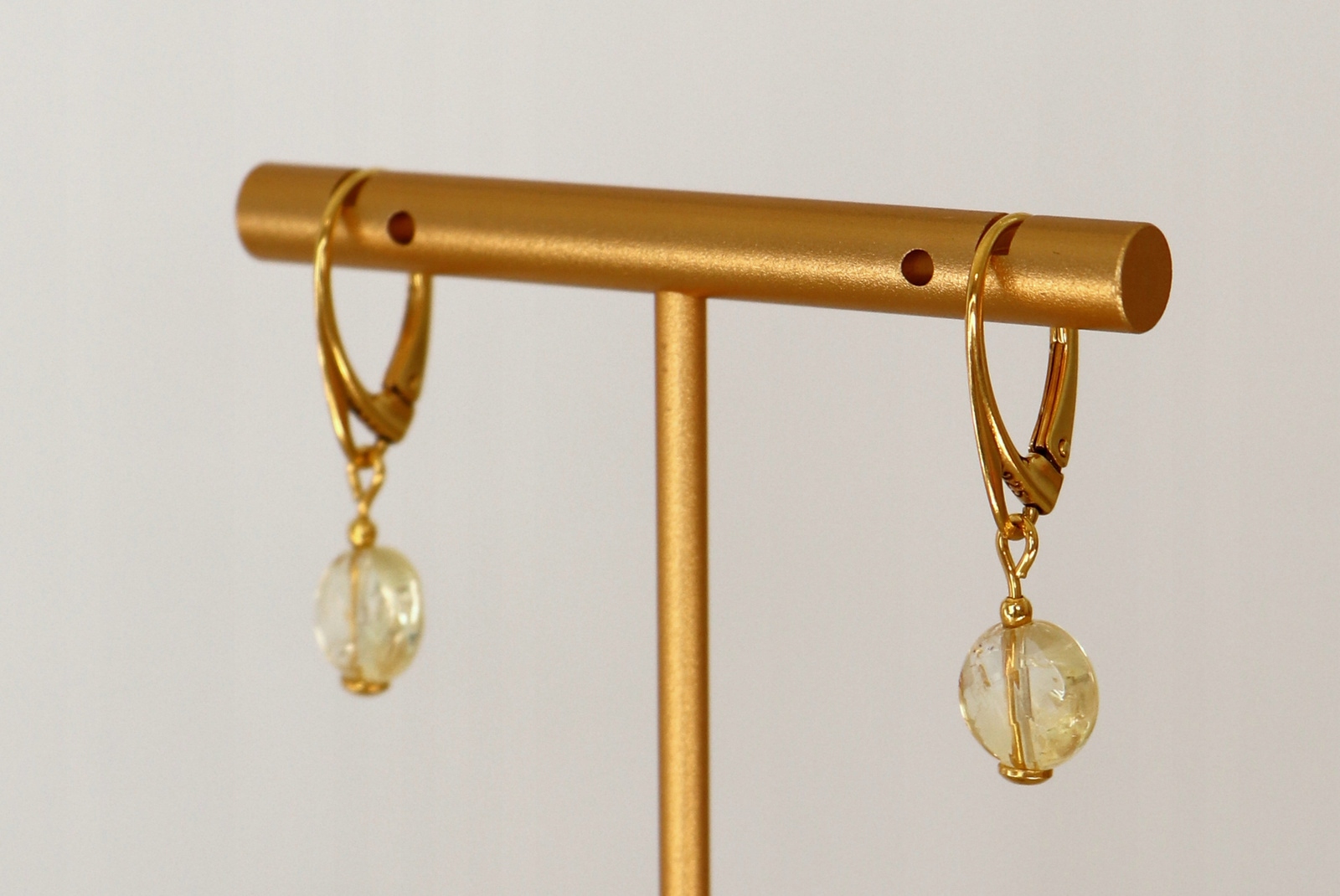 Náušnice pozlacené s citronem