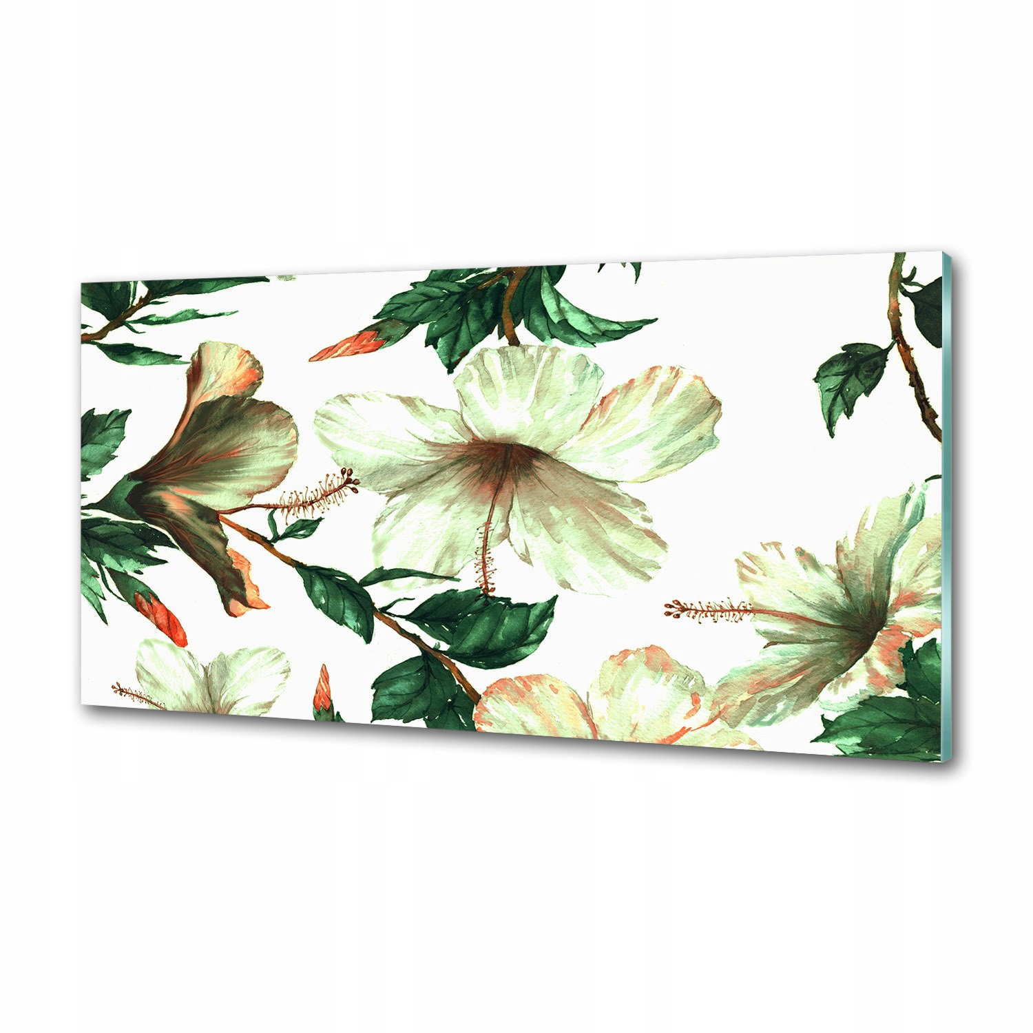 Panel do kuchyne Kvety ibišteka 120x60 cm Lepidlo